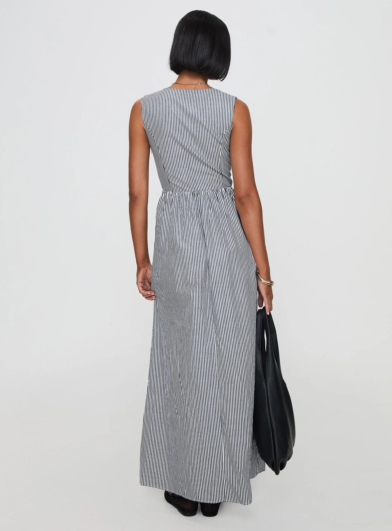 Pokey Maxi Dress Black / White Stripe Petite - Image 5