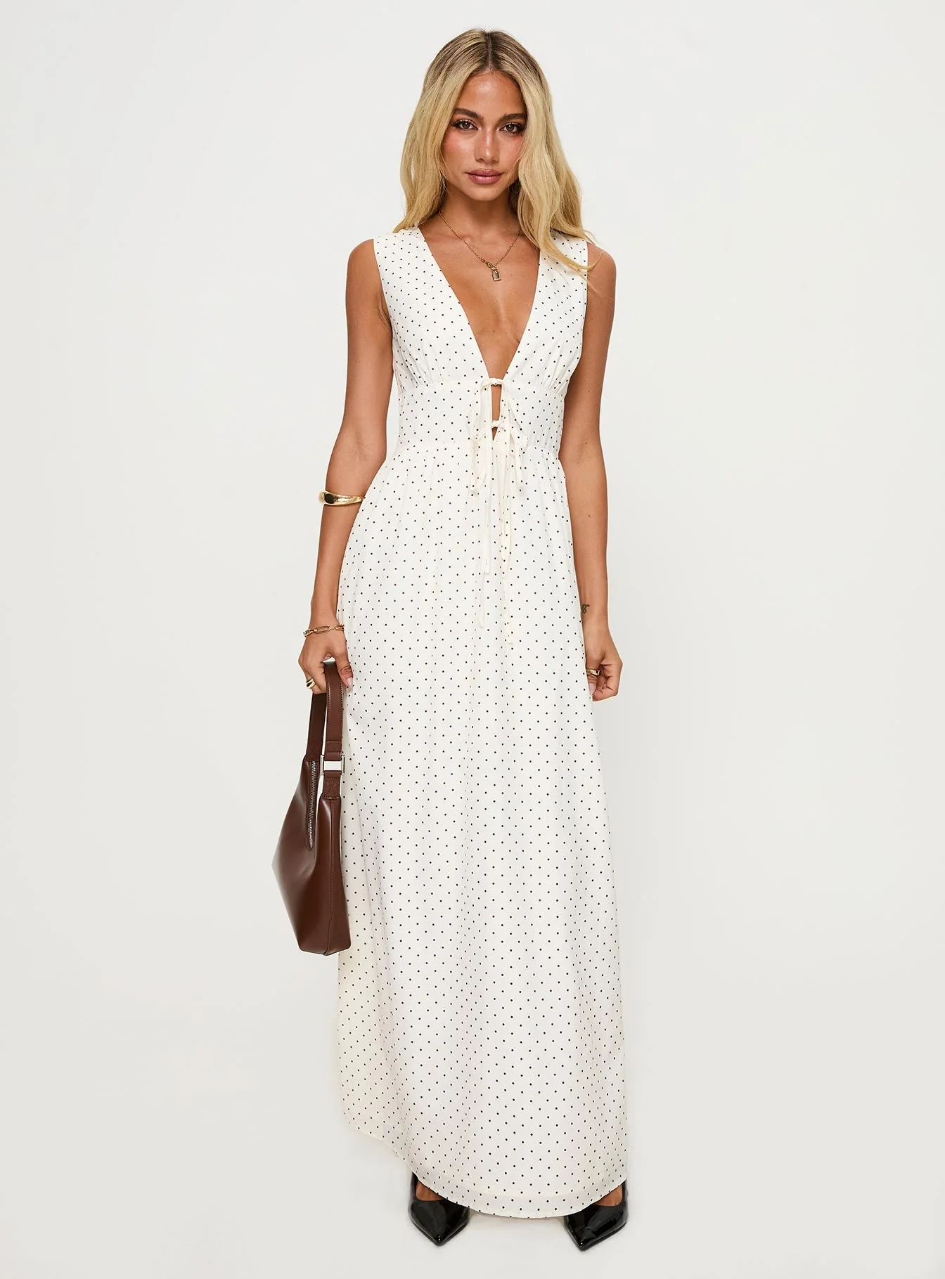 Pokey Maxi Dress Cream / Polka Dot - Image 2