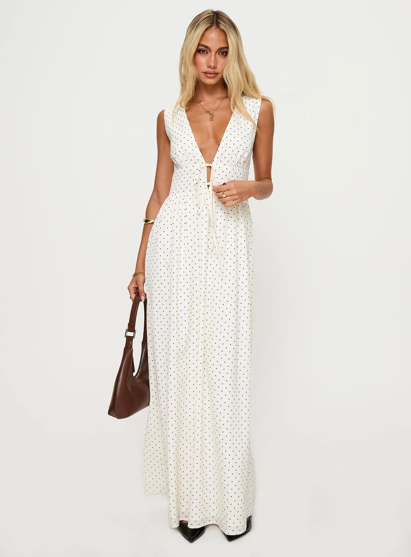 Pokey Maxi Dress Cream / Polka Dot - Image 3