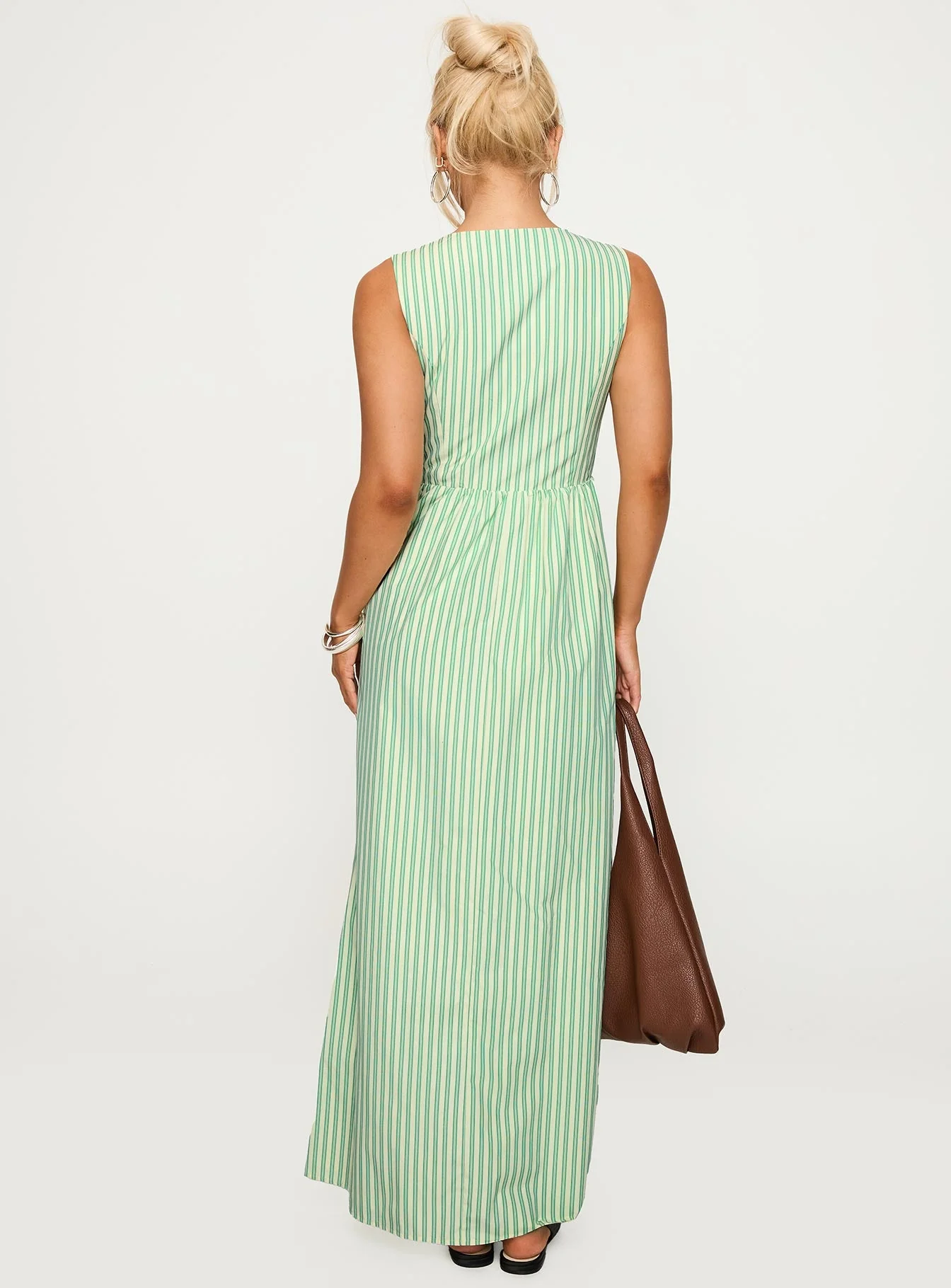 Pokey Maxi Dress Green Stripe - Image 5