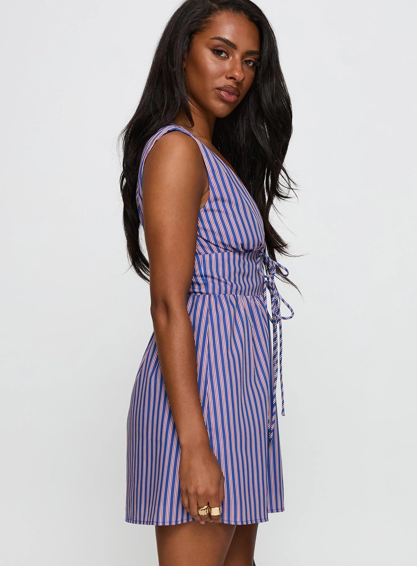 Pokey Mini Dress Navy Stripe - Image 3
