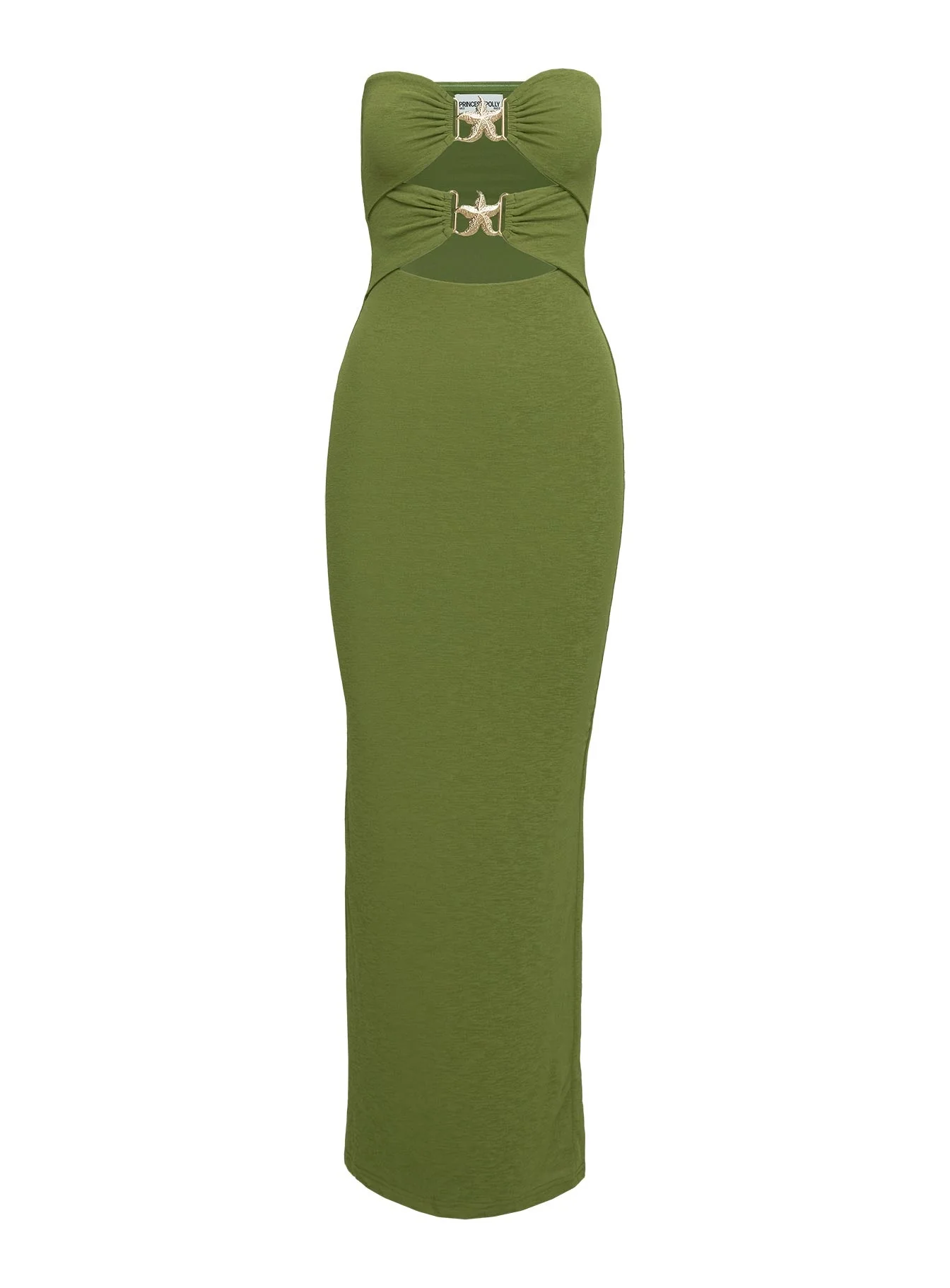 Nika Strapless Maxi Dress Green - Image 6