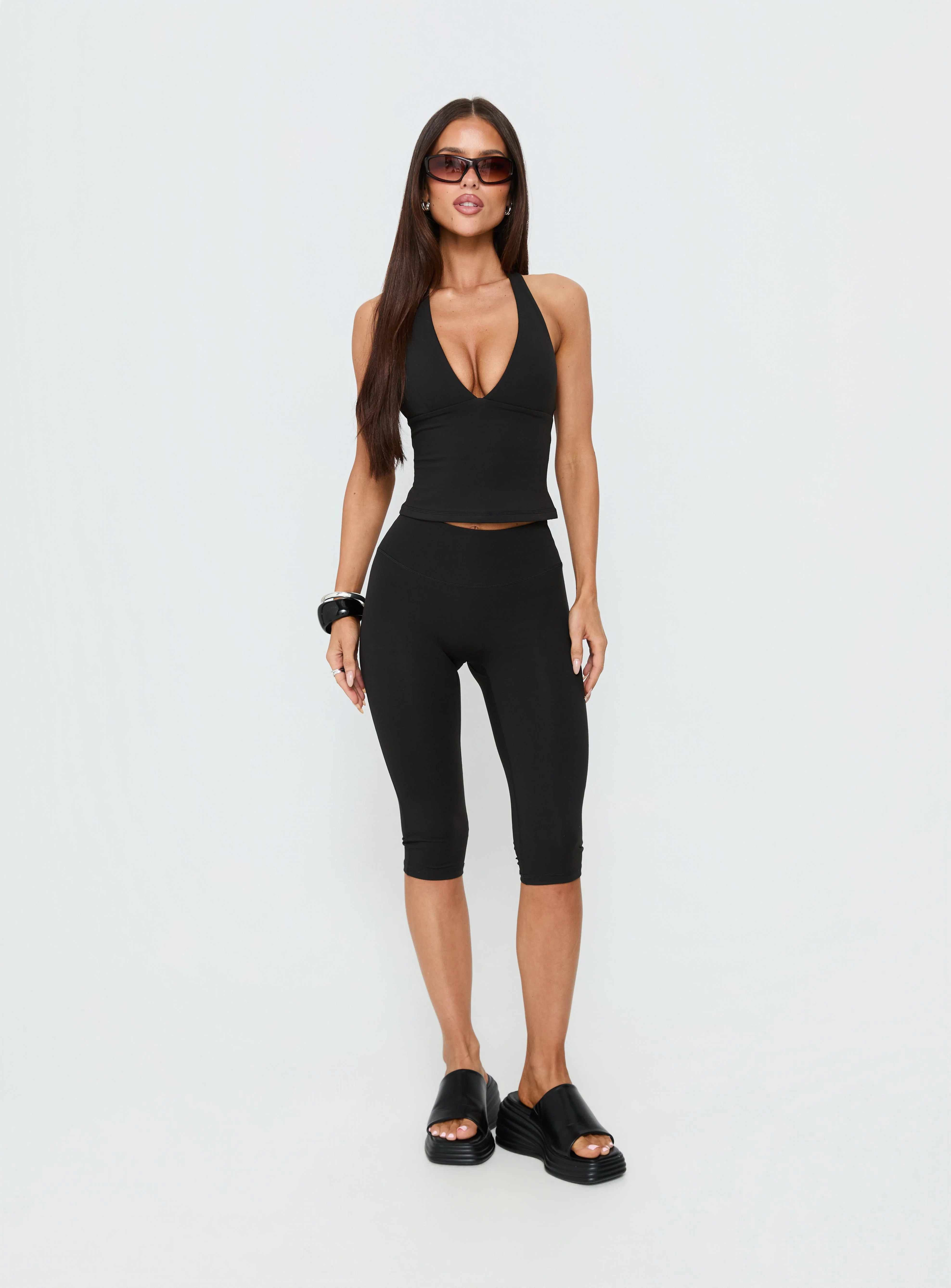 Power Hour Active Capri Leggings Black - Image 2