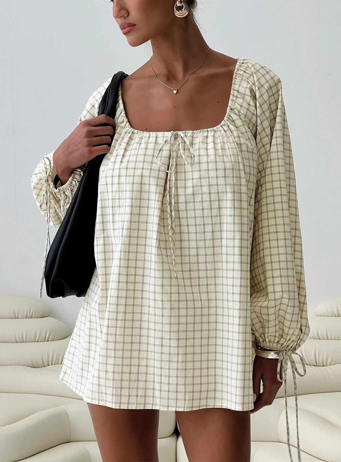 Preacher Playsuit White Check - Image 8