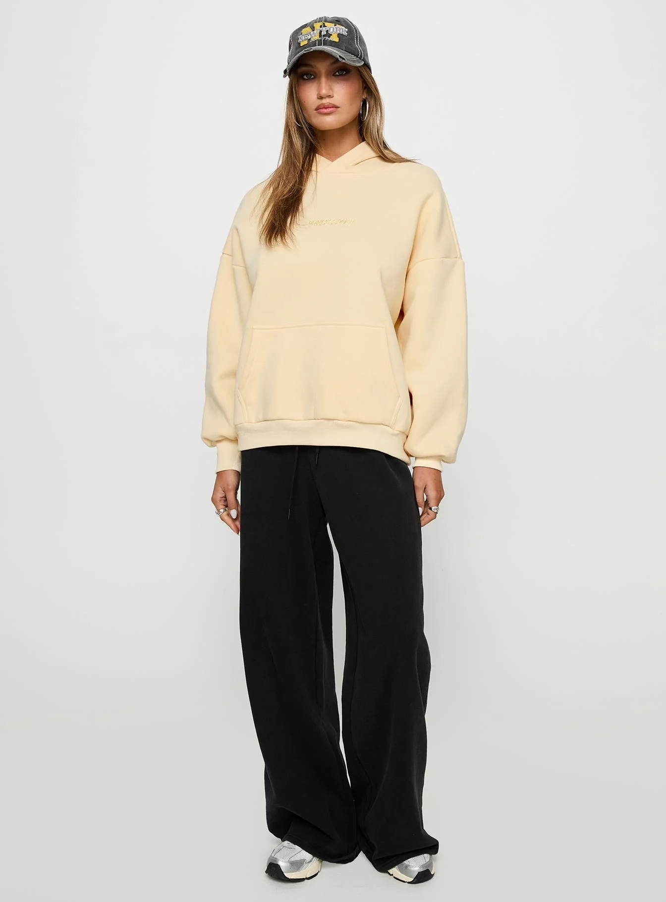 Princess Polly Hooded Sweatshirt Yellow - Image 3
