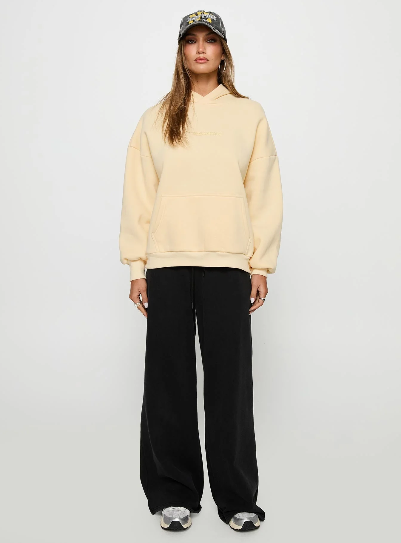 Princess Polly Hooded Sweatshirt Yellow - Image 7