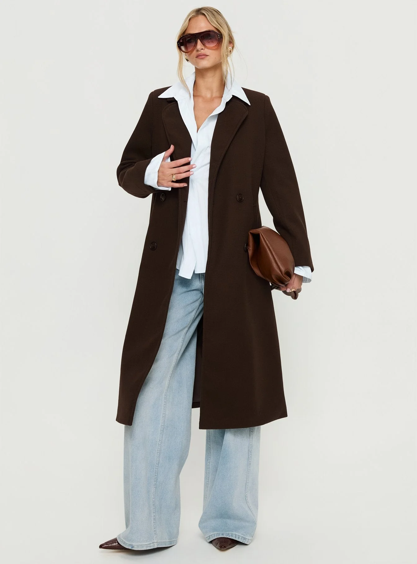 Prolific Longline Coat Brown - Image 2
