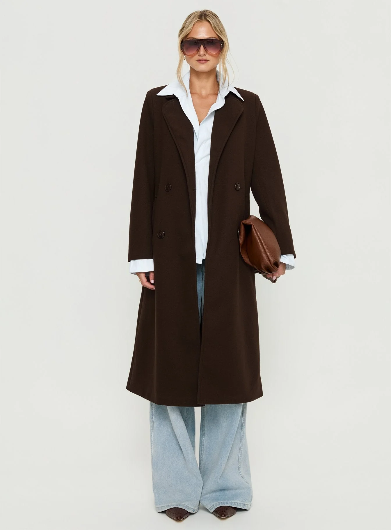 Prolific Longline Coat Brown - Image 6