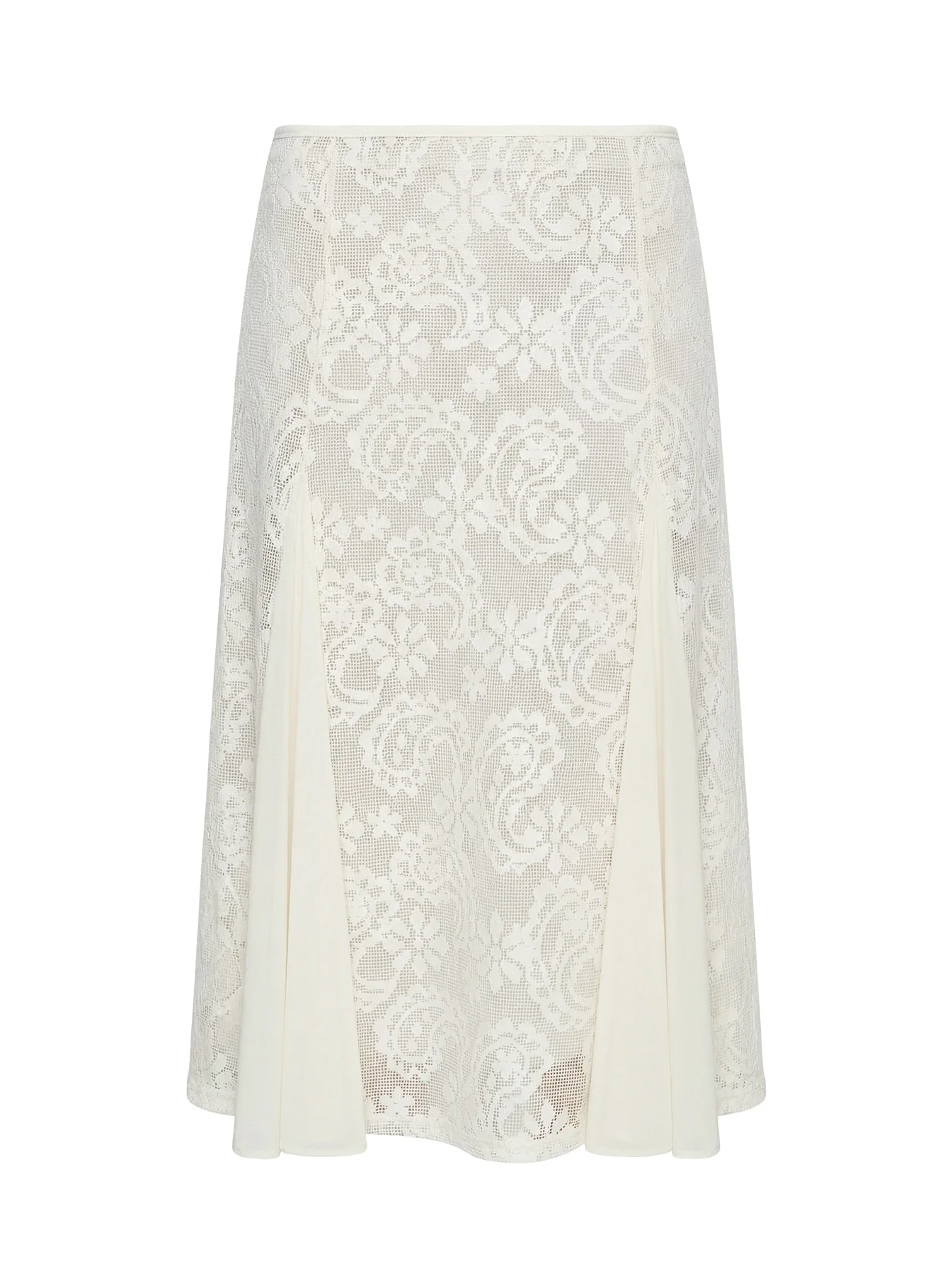 Quani Lace Midi Skirt Cream - Image 9