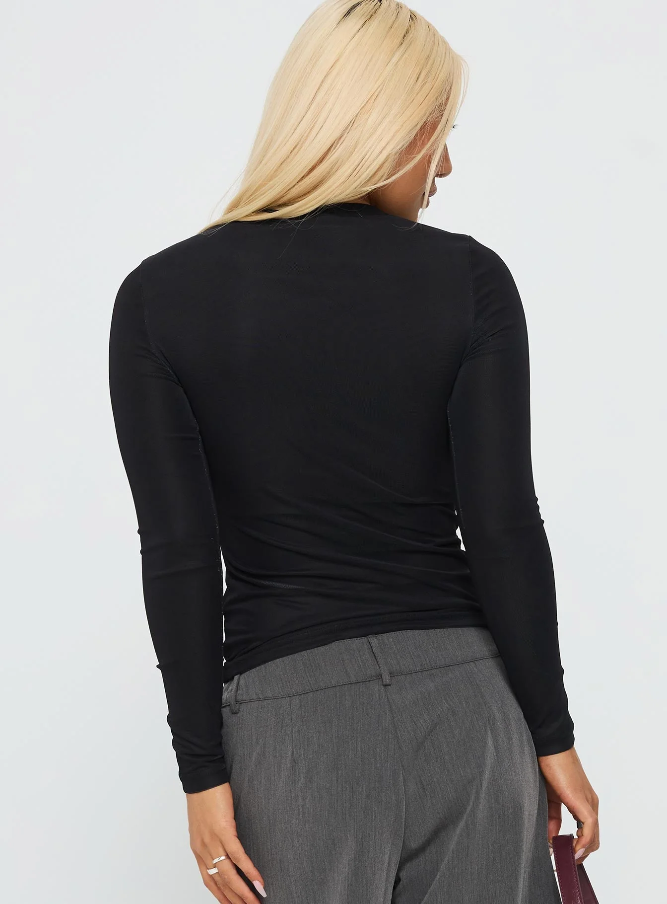 Raldor Long Sleeve Top Black Floral - Image 5