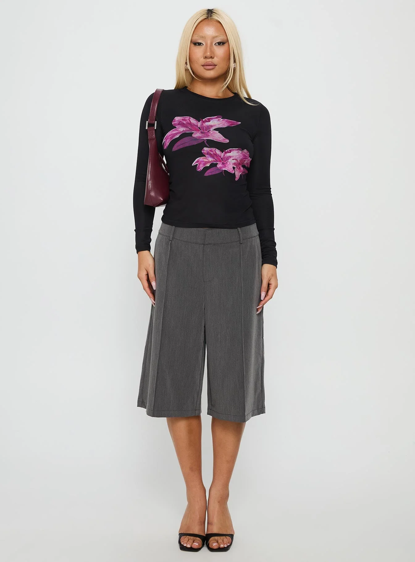 Raldor Long Sleeve Top Black Floral - Image 7