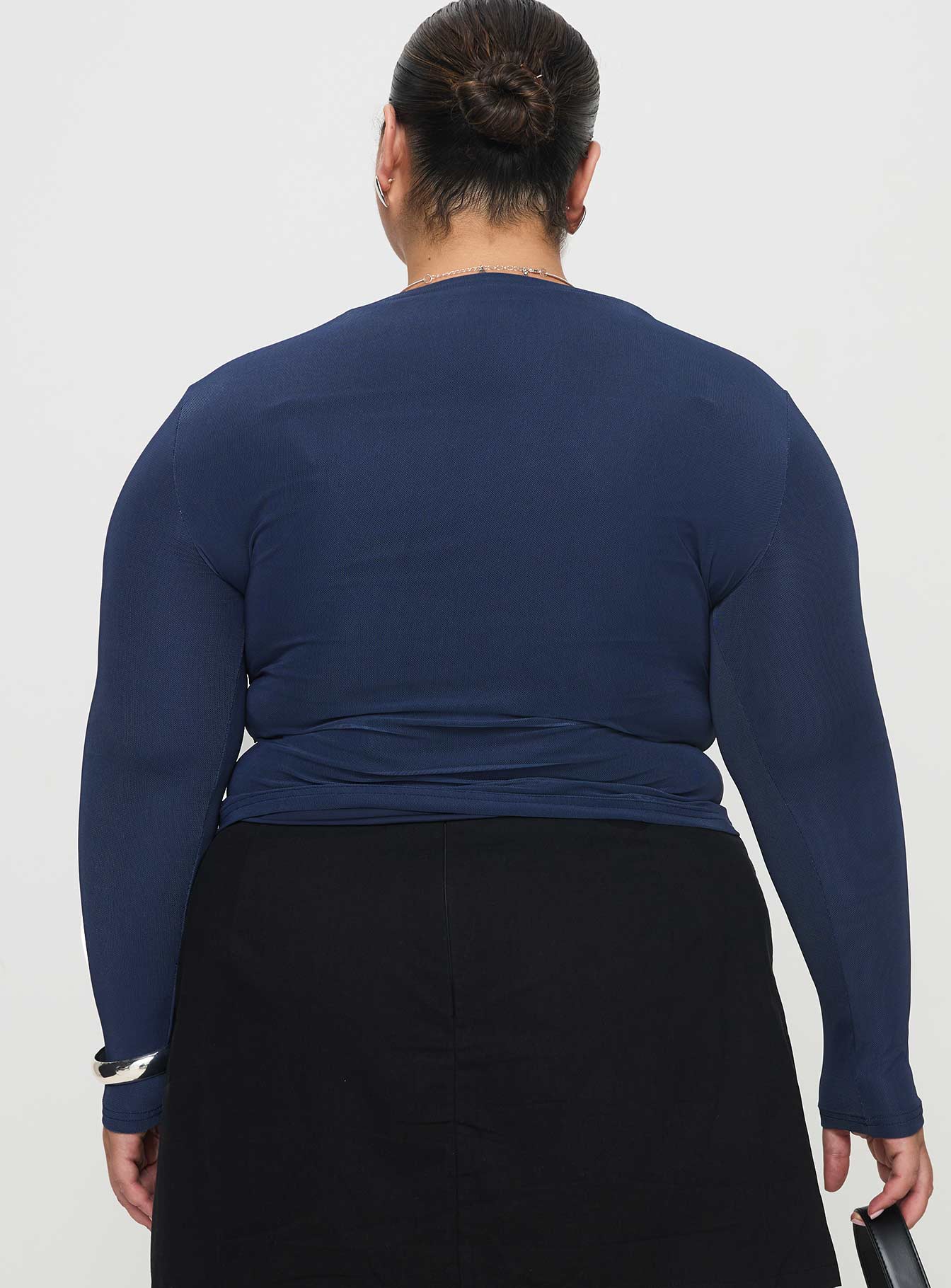 Raldor Long Sleeve Top Navy Curve - Image 5