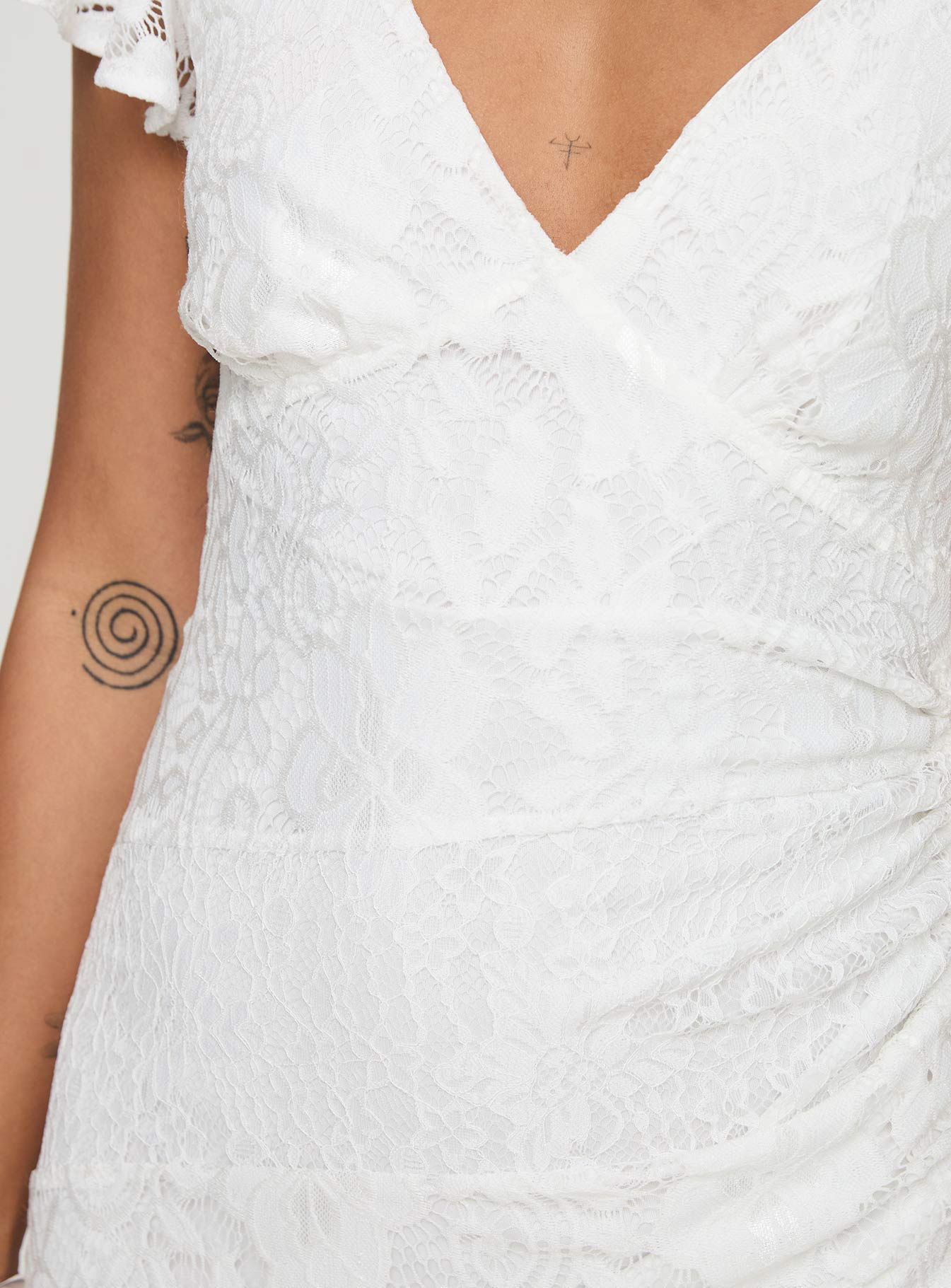 Ramallo Lace Mini Dress White - Image 6