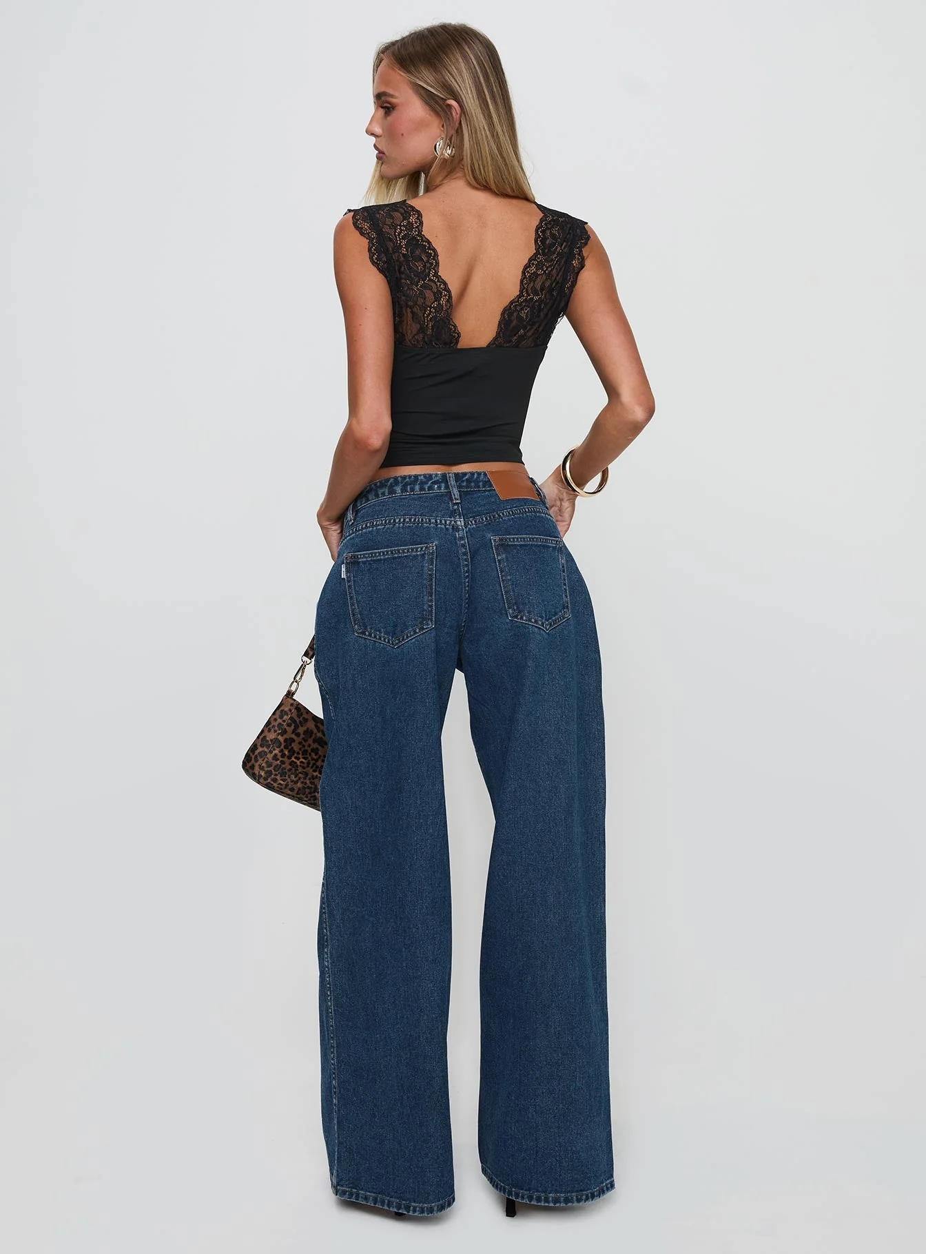 Ramos Low Rise Denim Jeans Dark Blue Wash - Image 5