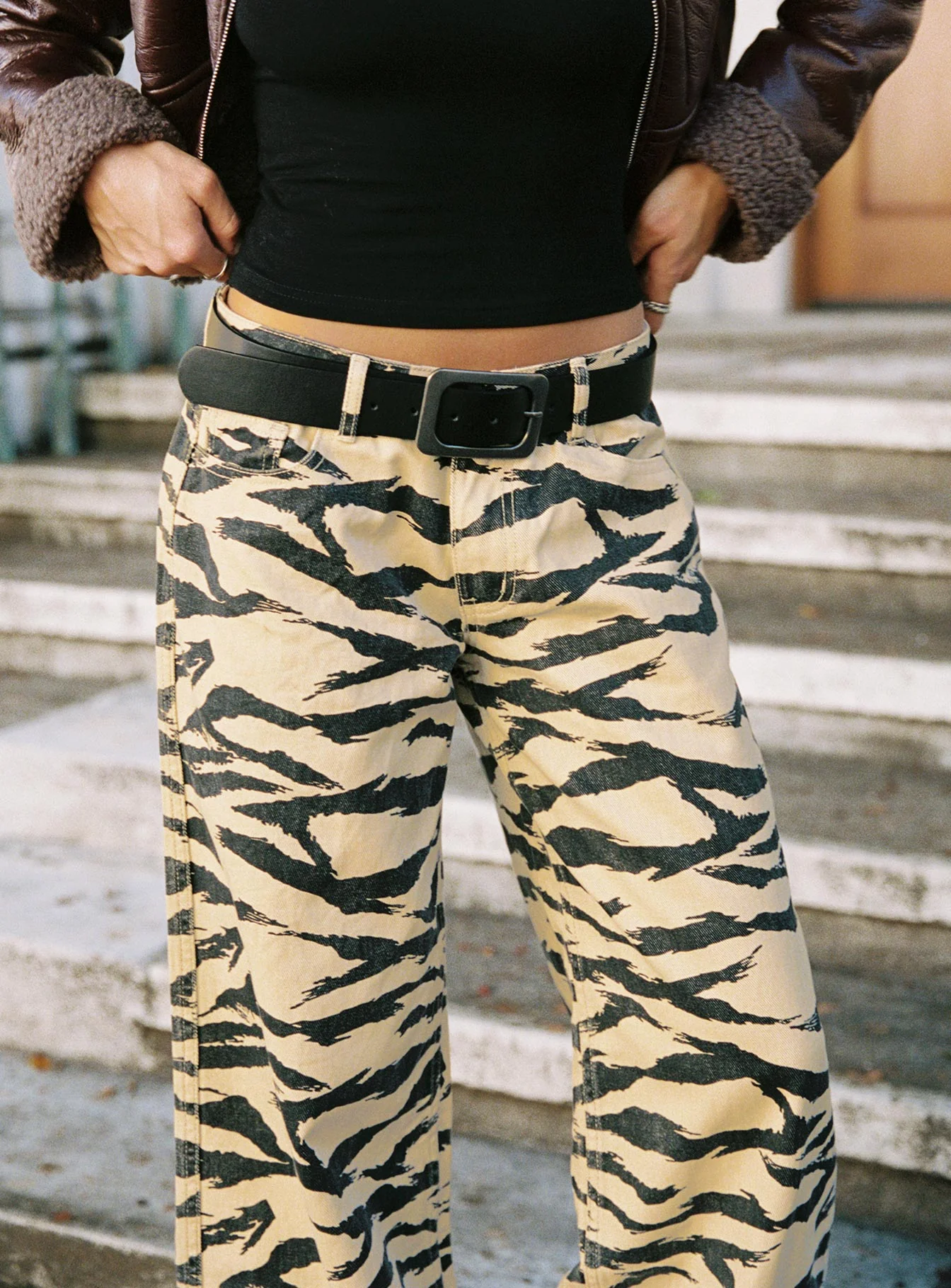 Ramos Low Rise Wide Leg Jeans Tiger - Image 2