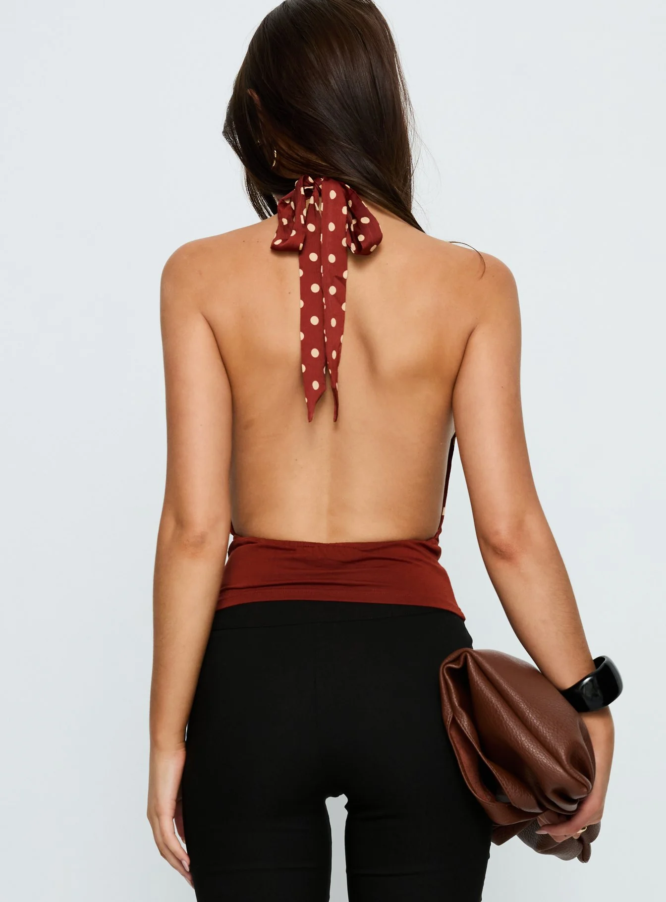 Rania Top Polka Burnt Red - Image 5