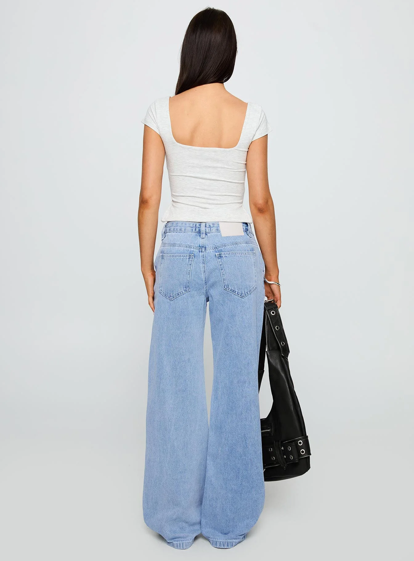 Reaper Mid Rise Baggy Jeans Light Blue Wash - Image 5