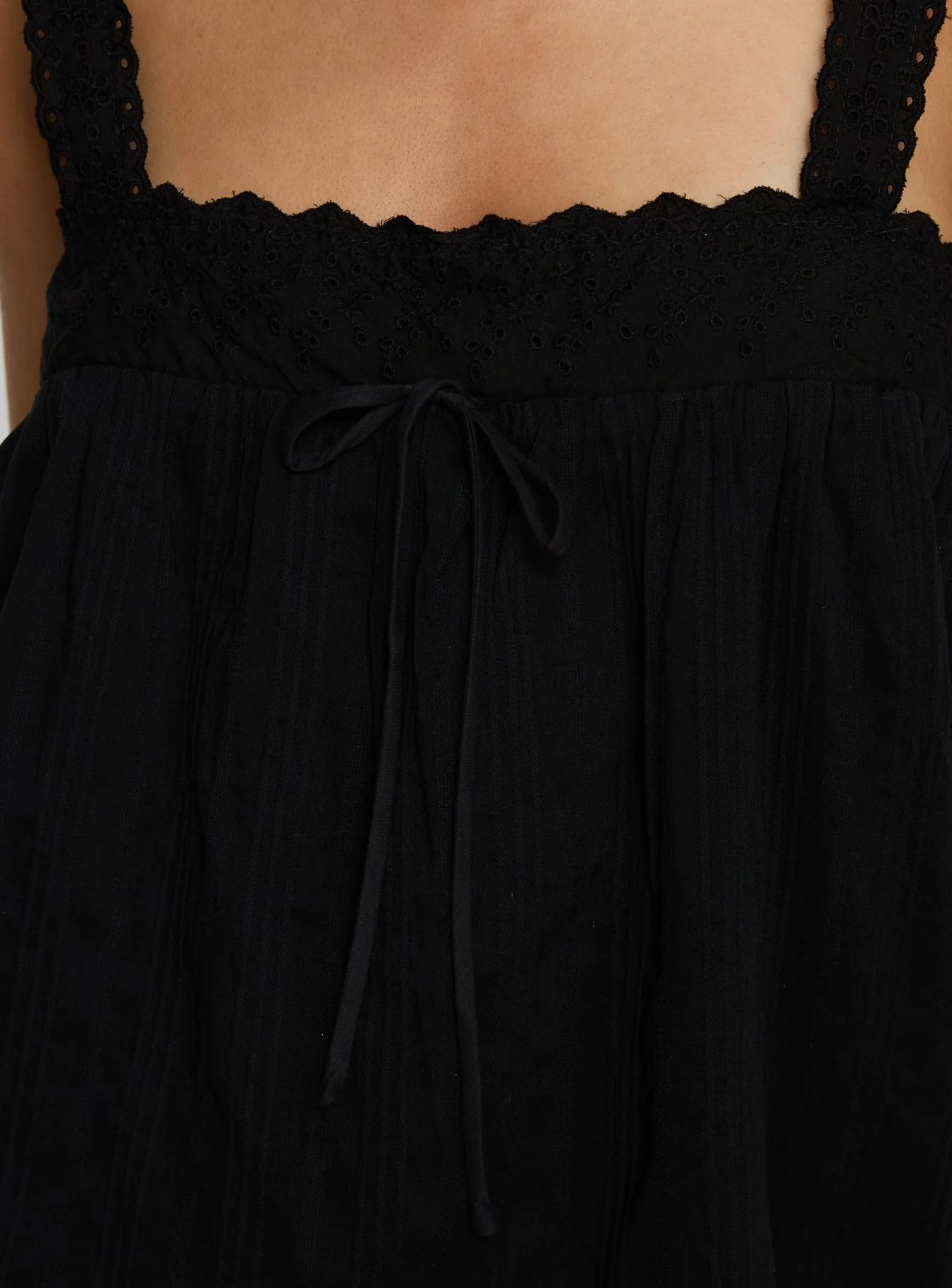 Reason To Stay Lace Trim Floaty Mini Dress Black - Image 6