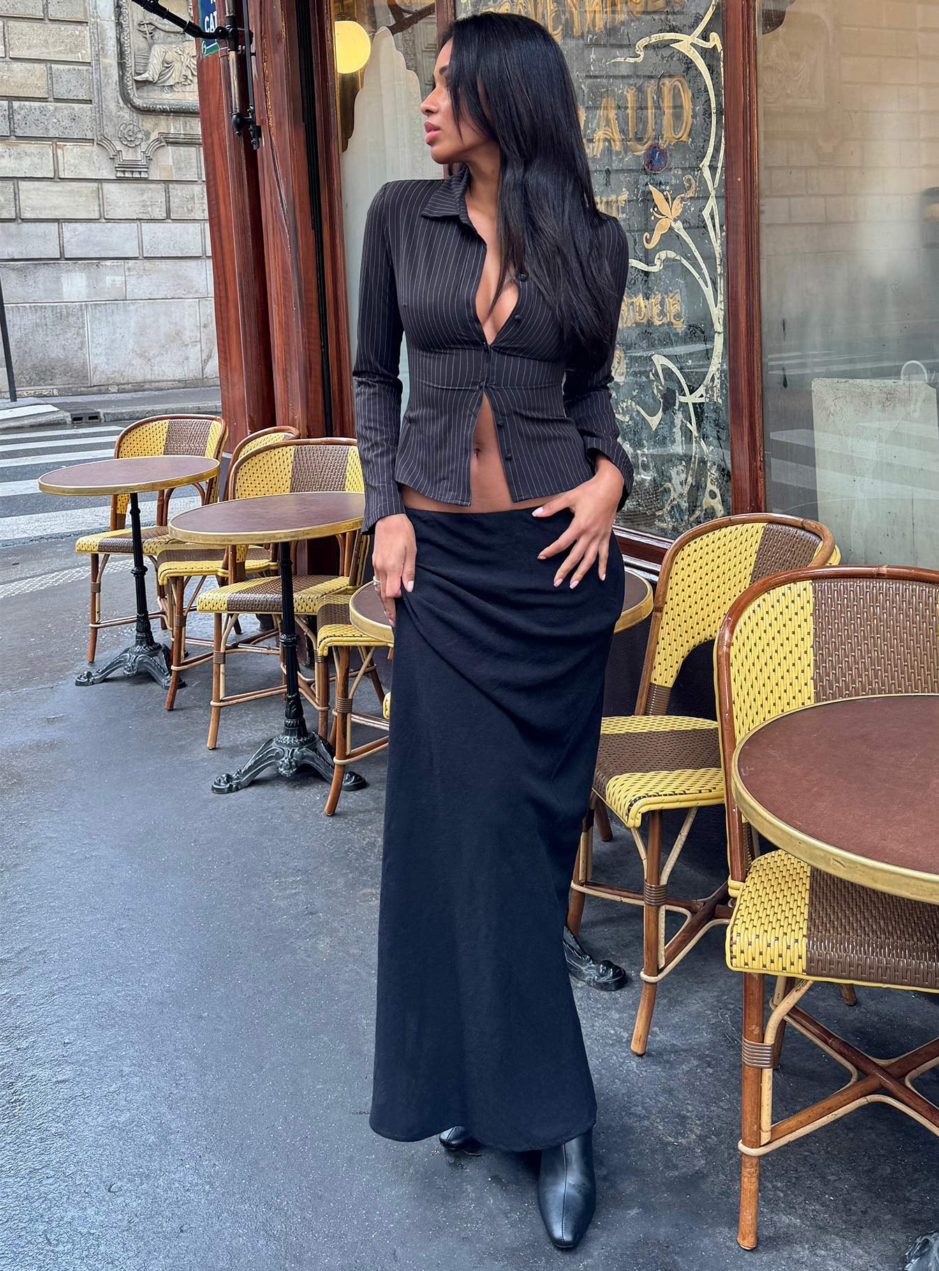 Jodie Maxi Skirt Black - Image 11