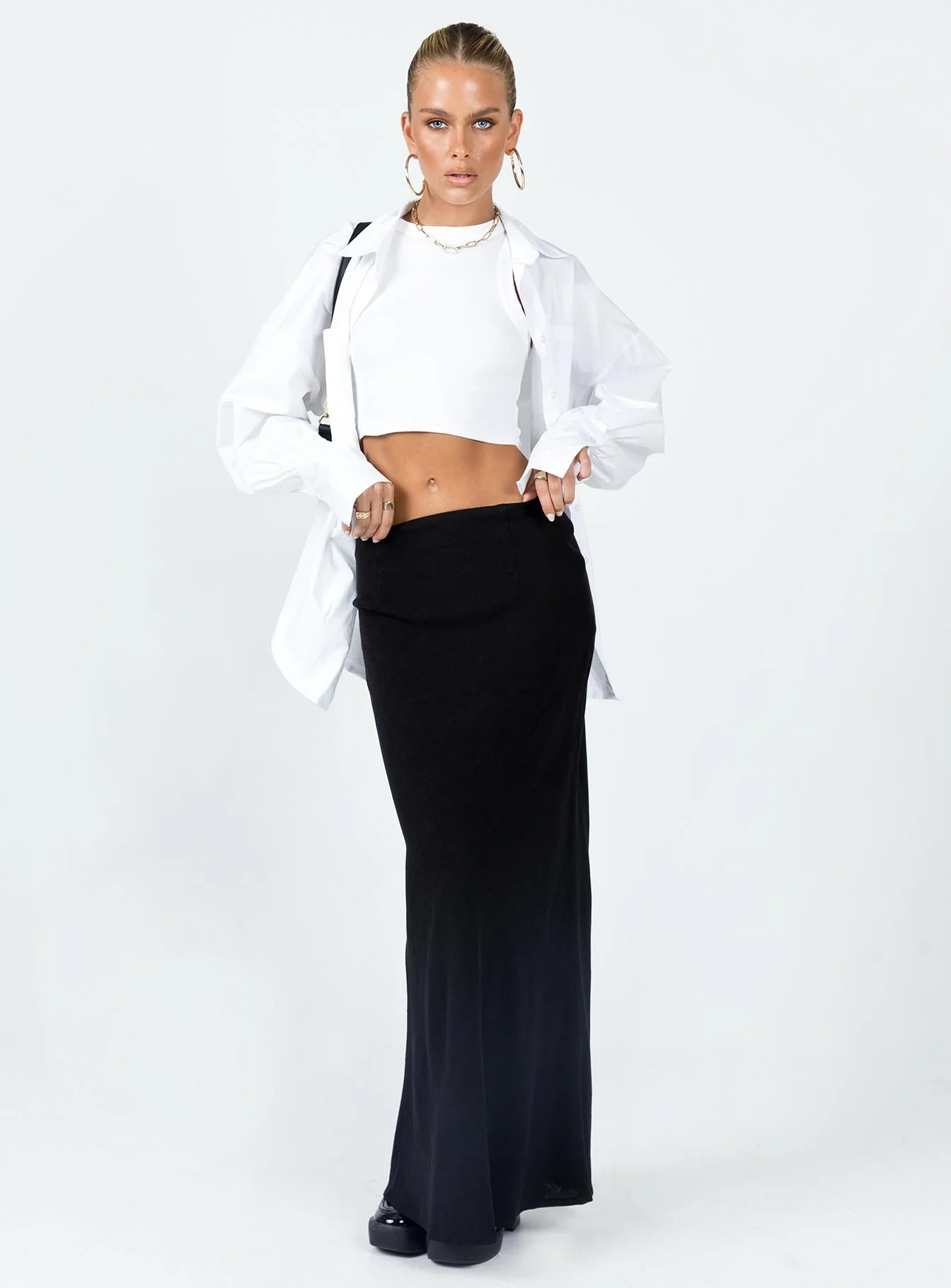 Jodie Maxi Skirt Black - Image 4