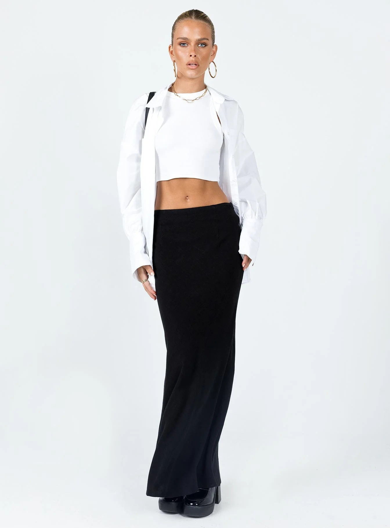 Jodie Maxi Skirt Black - Image 5