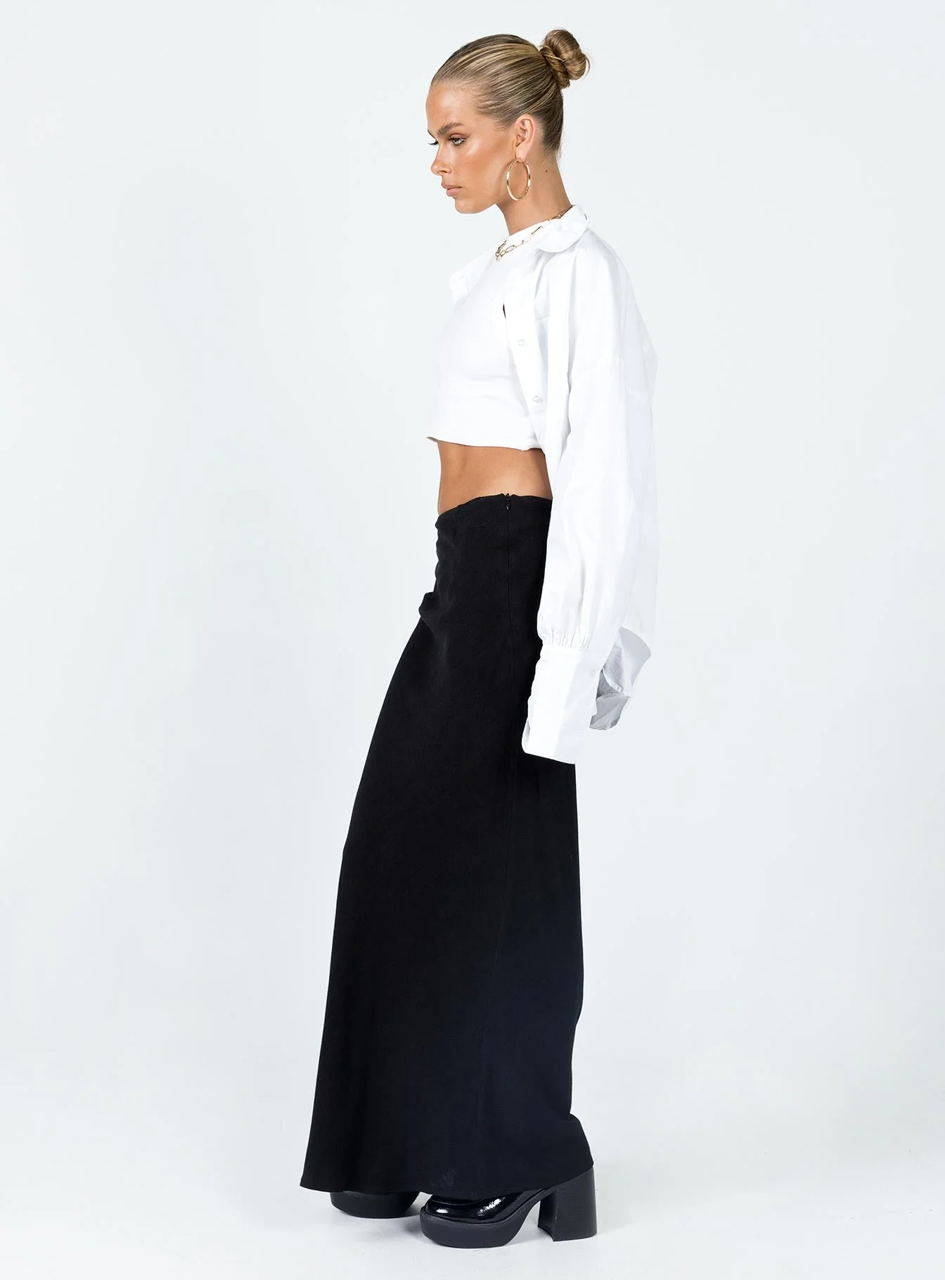 Jodie Maxi Skirt Black - Image 6