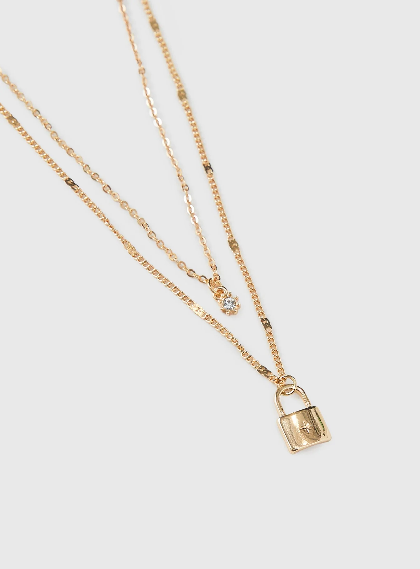 Santino Lock Necklace Pack Gold - Image 3