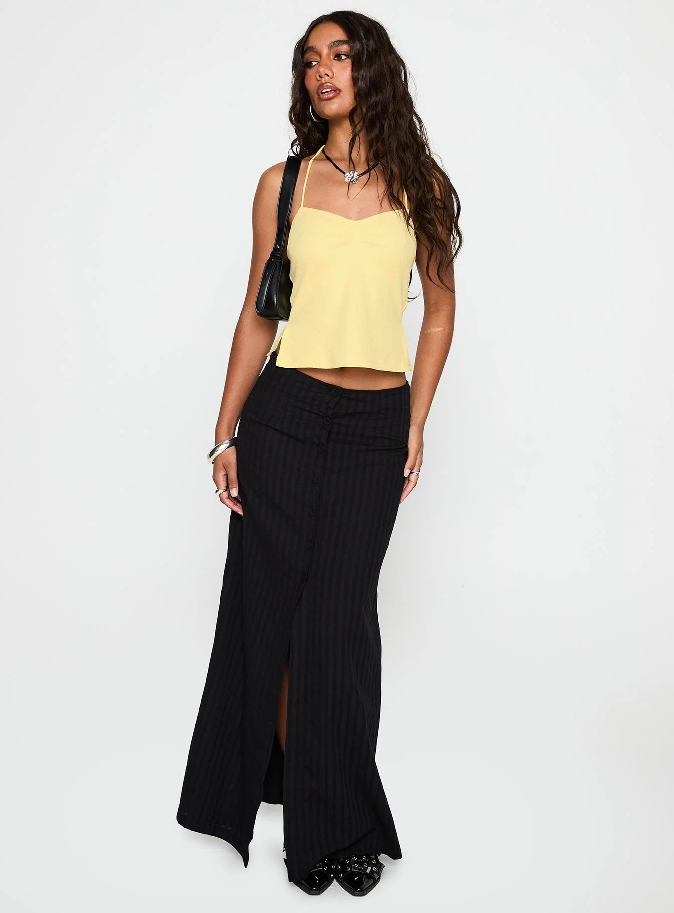 Rehna Halter Top Yellow Slub - Image 3