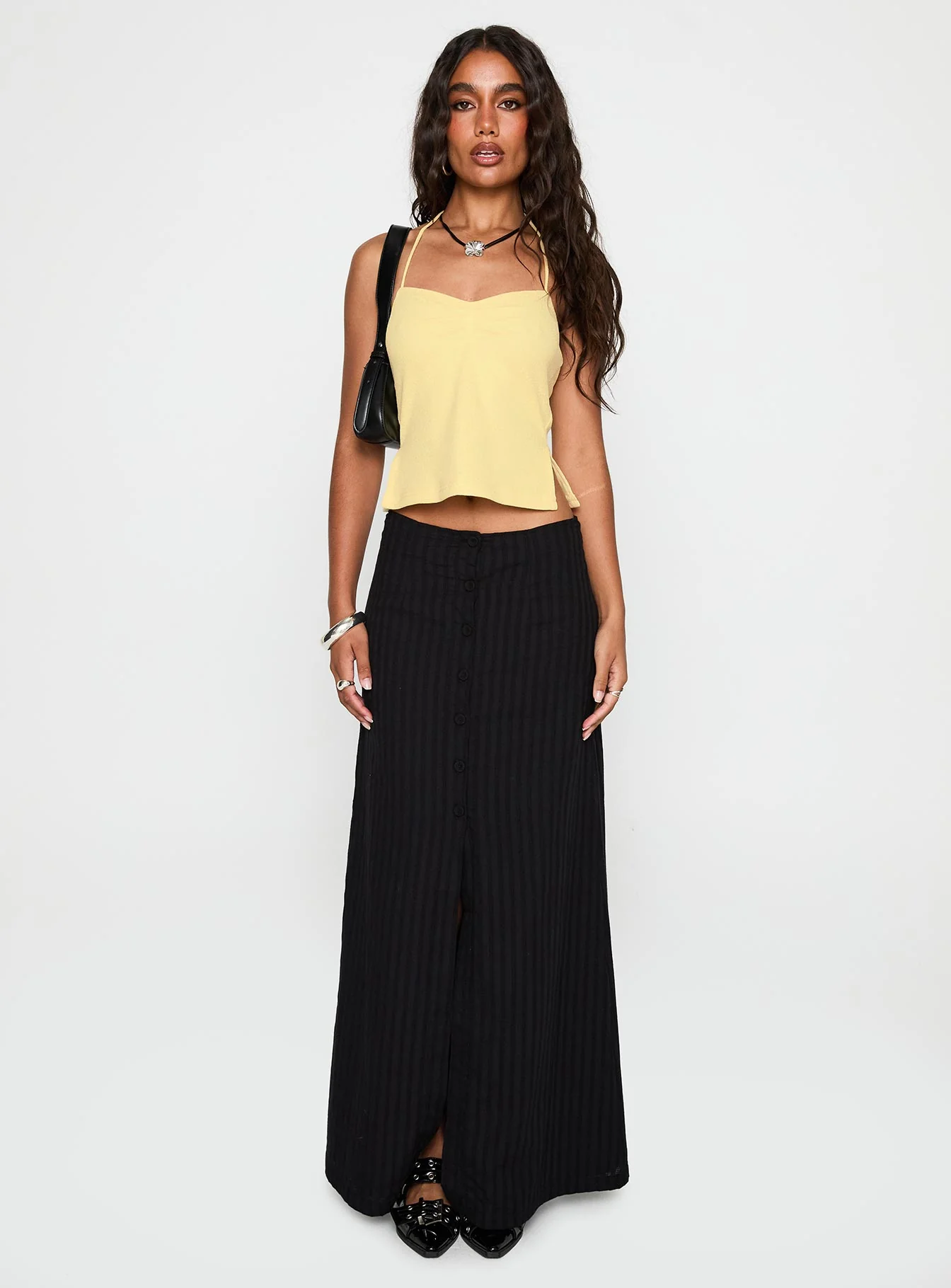 Rehna Halter Top Yellow Slub - Image 7