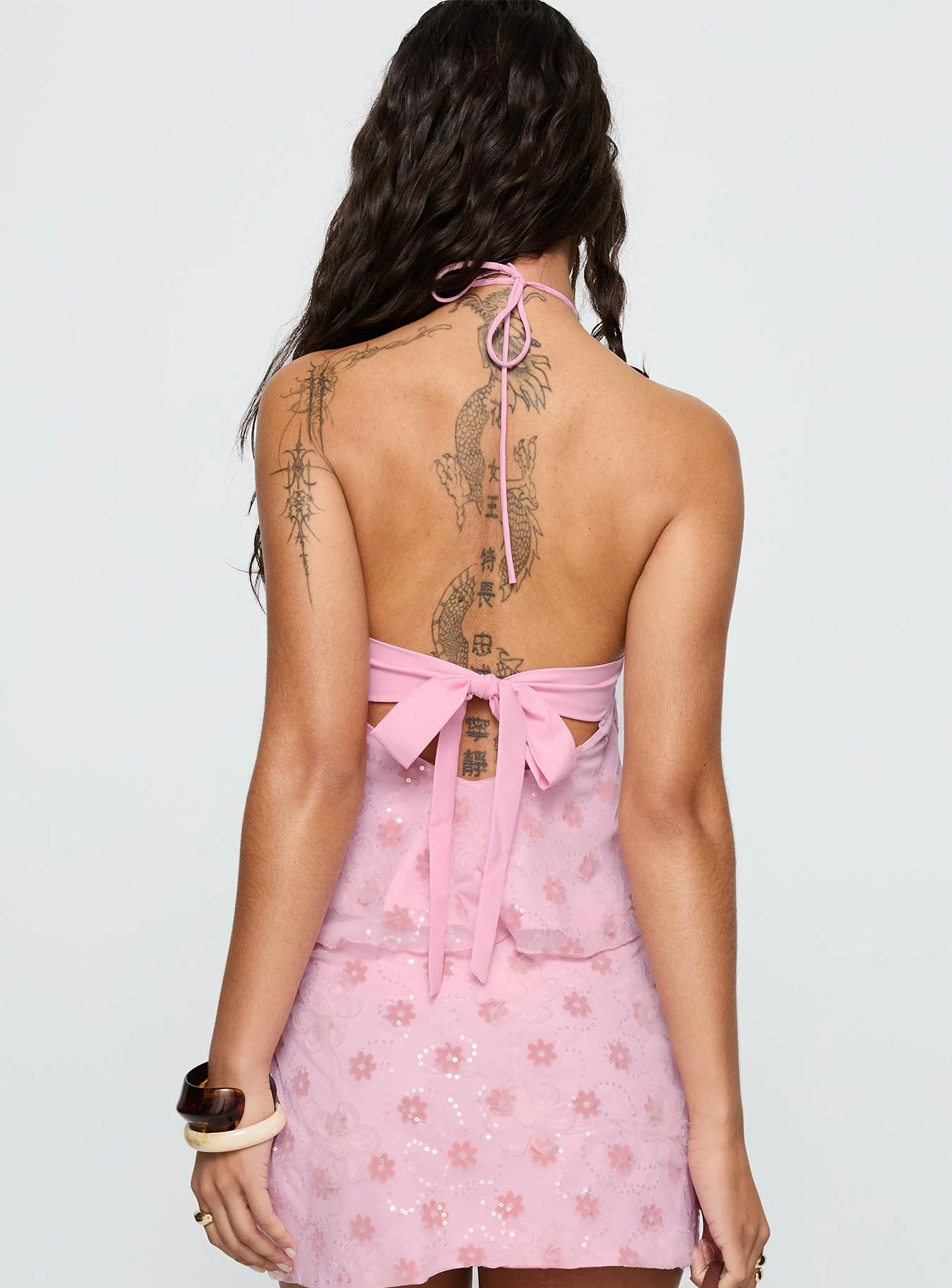 Remembering Tie Back Top Pink - Image 5