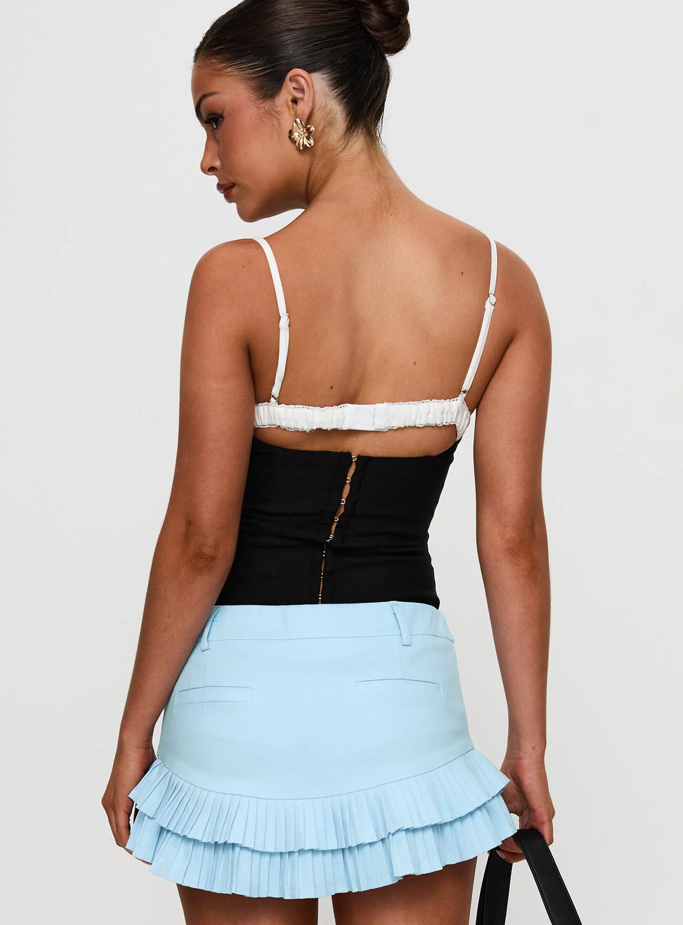 Renaissance Corset Lace Top Black / White - Image 5