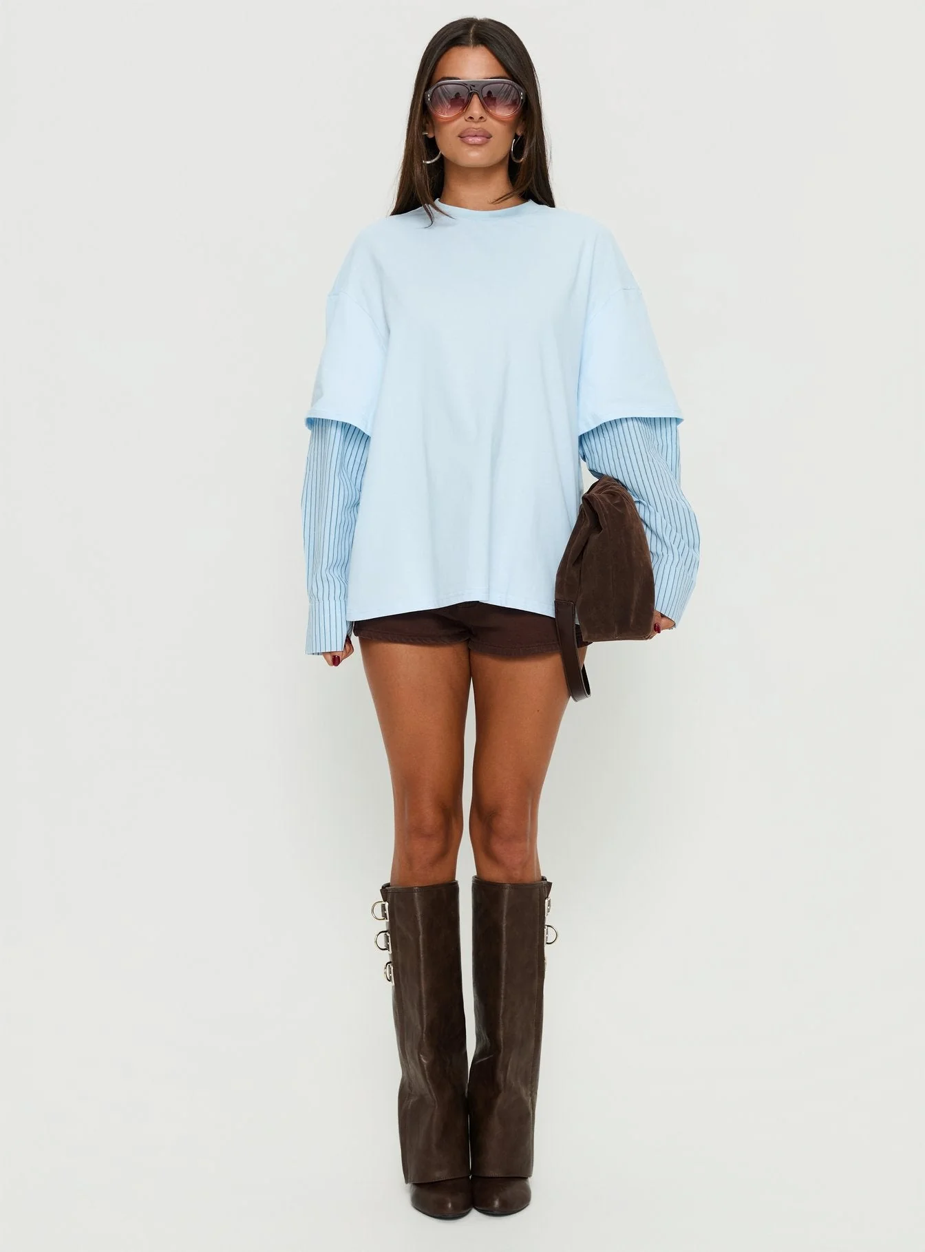 Renelle Layered Long Sleeve Top Multi - Image 7