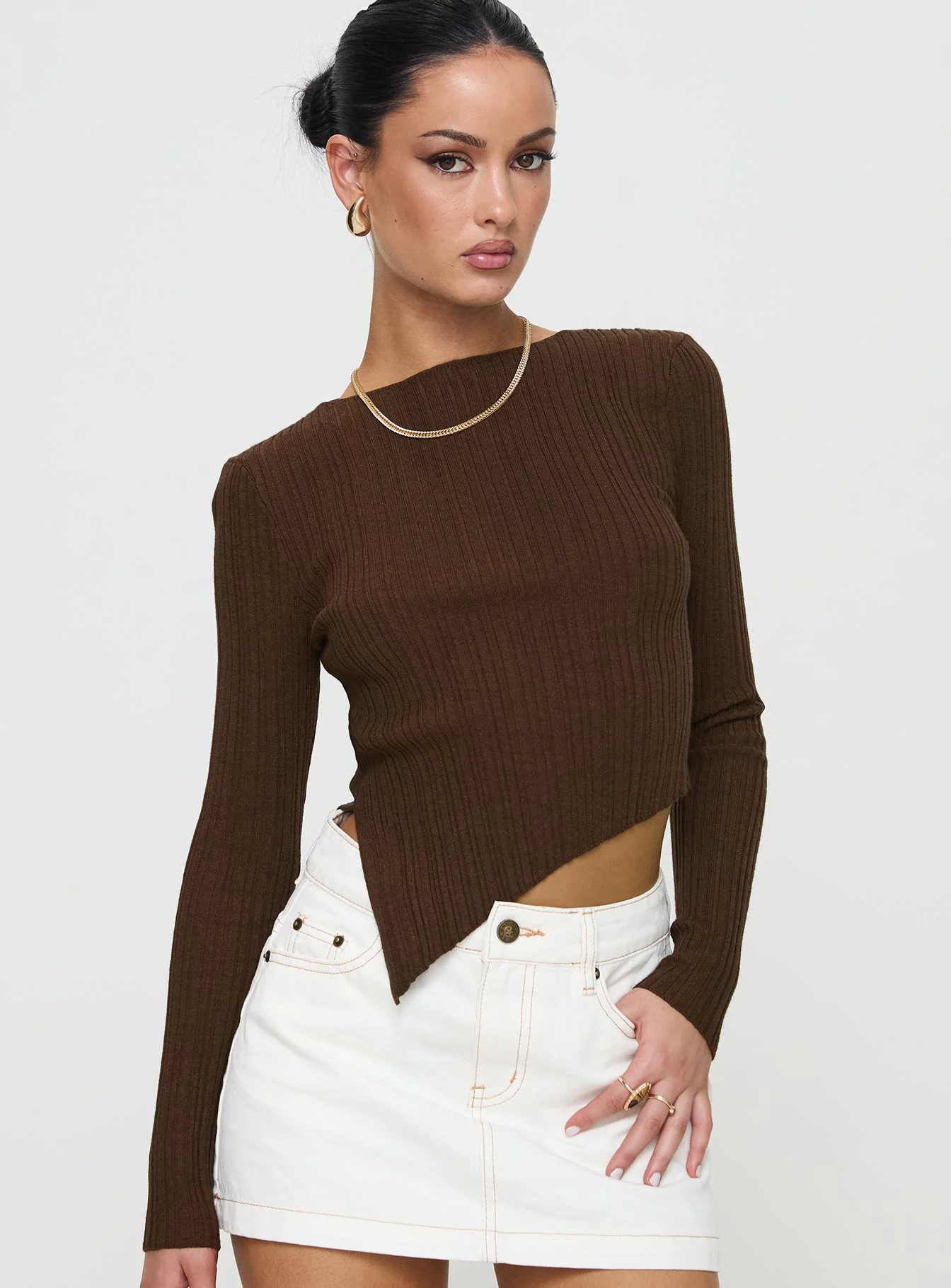 Renewal Long Sleeve Top Brown - Image 2