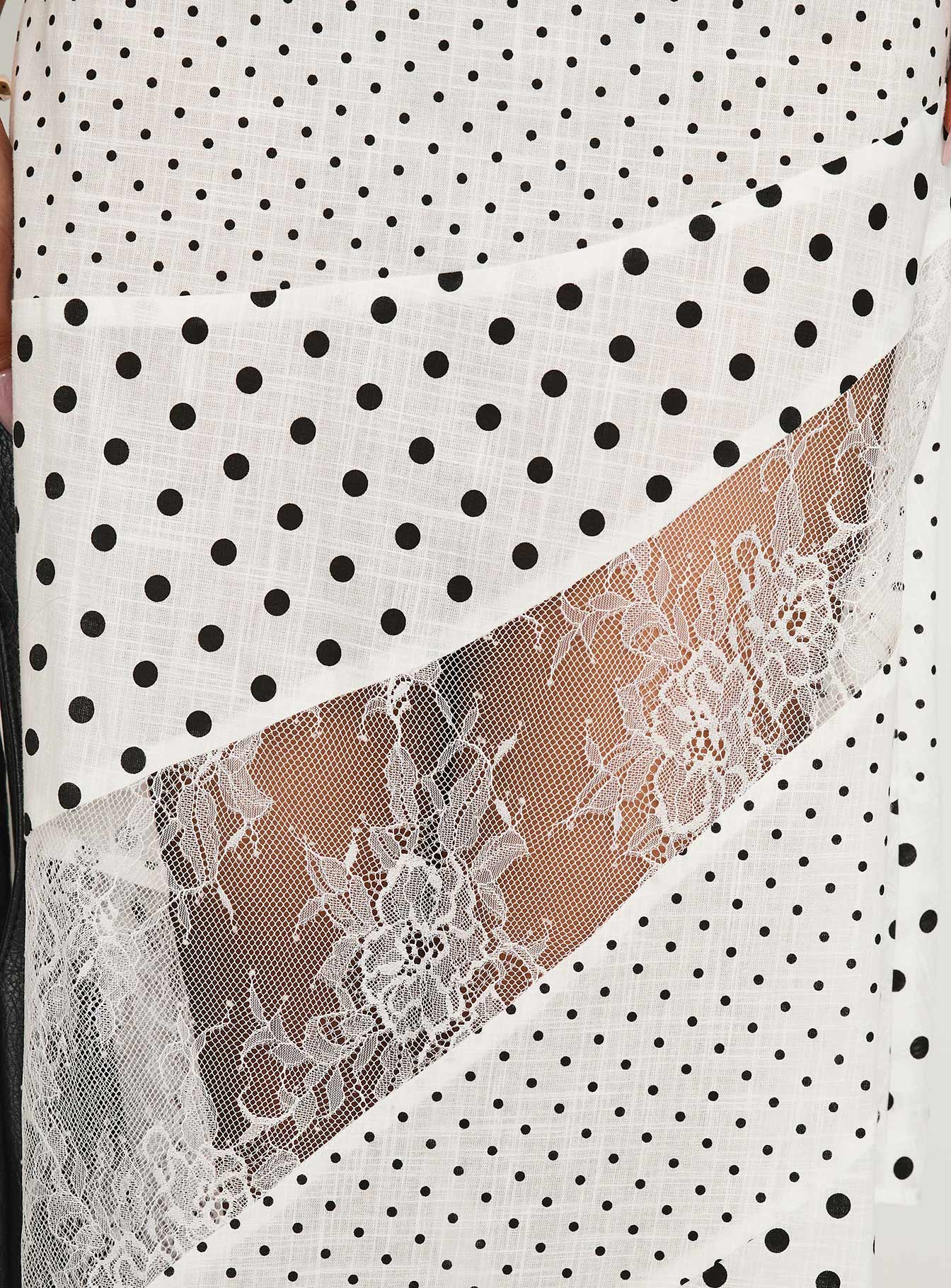 Rennar Maxi Skirt White / Polka Dot Petite - Image 4