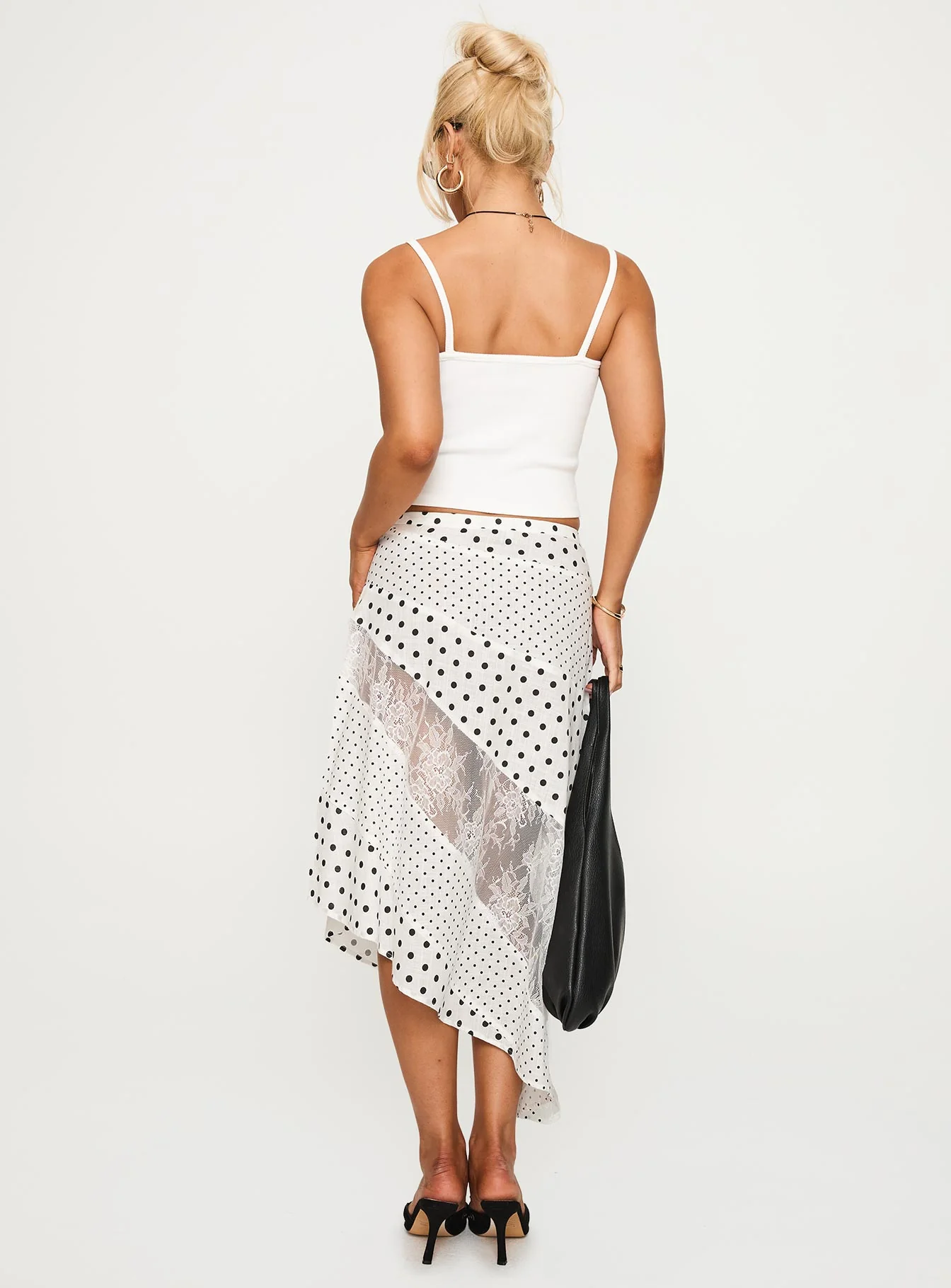 Rennar Maxi Skirt White / Polka Dot Petite - Image 5