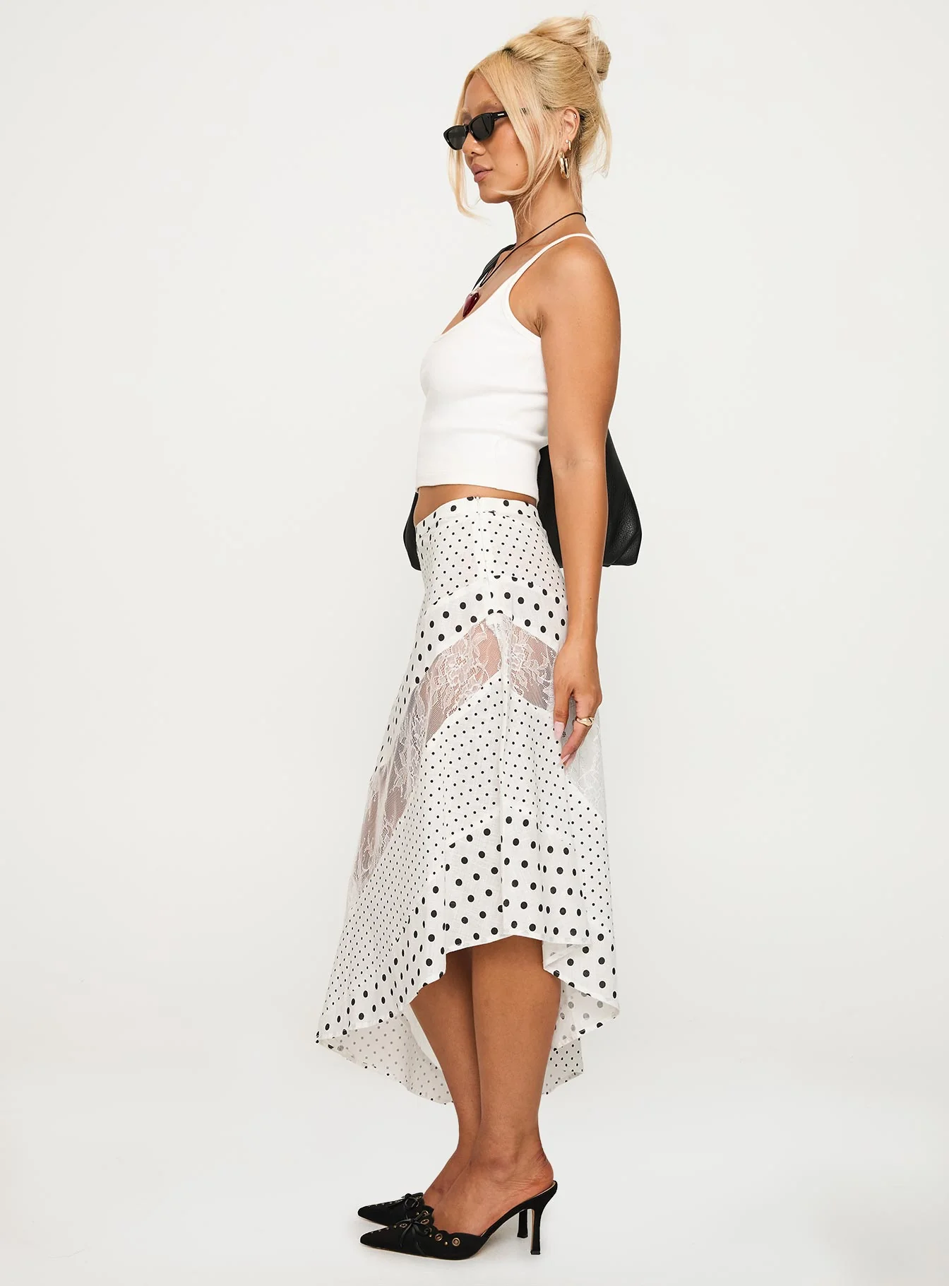 Rennar Maxi Skirt White / Polka Dot Petite - Image 6