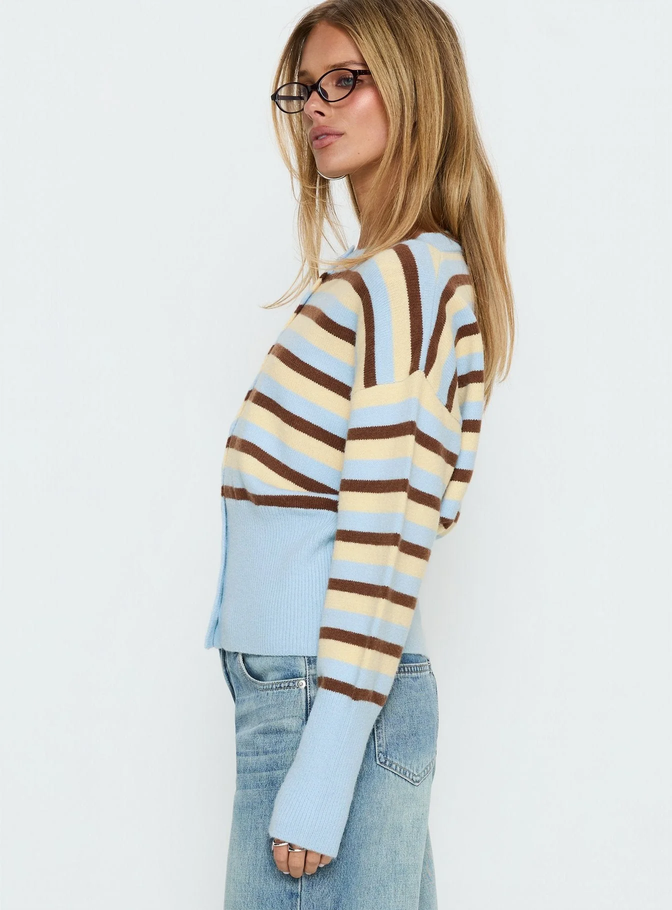 Rhitta Button Down Cardigan Multi Stripe - Image 4