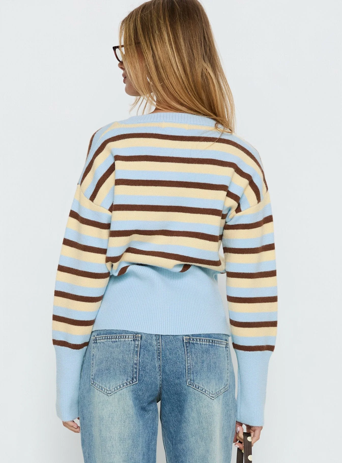Rhitta Button Down Cardigan Multi Stripe - Image 5