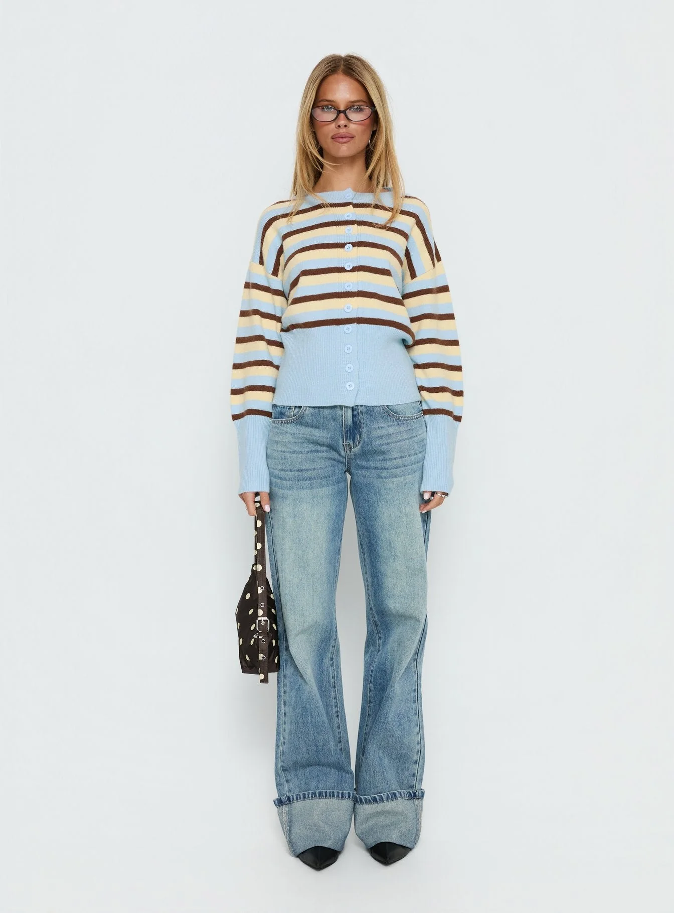 Rhitta Button Down Cardigan Multi Stripe - Image 7