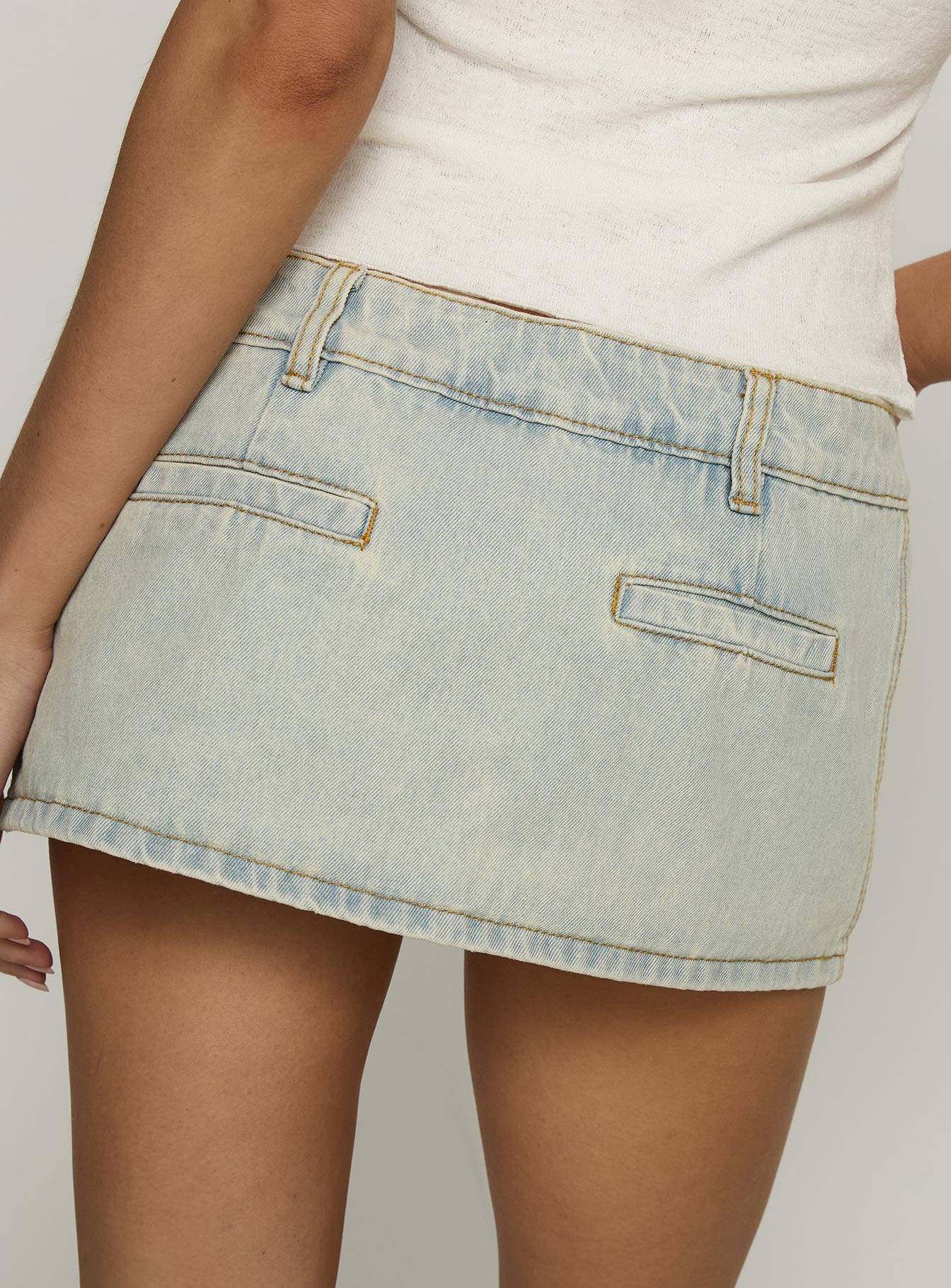 Rhode Mini Skort Light Denim - Image 7