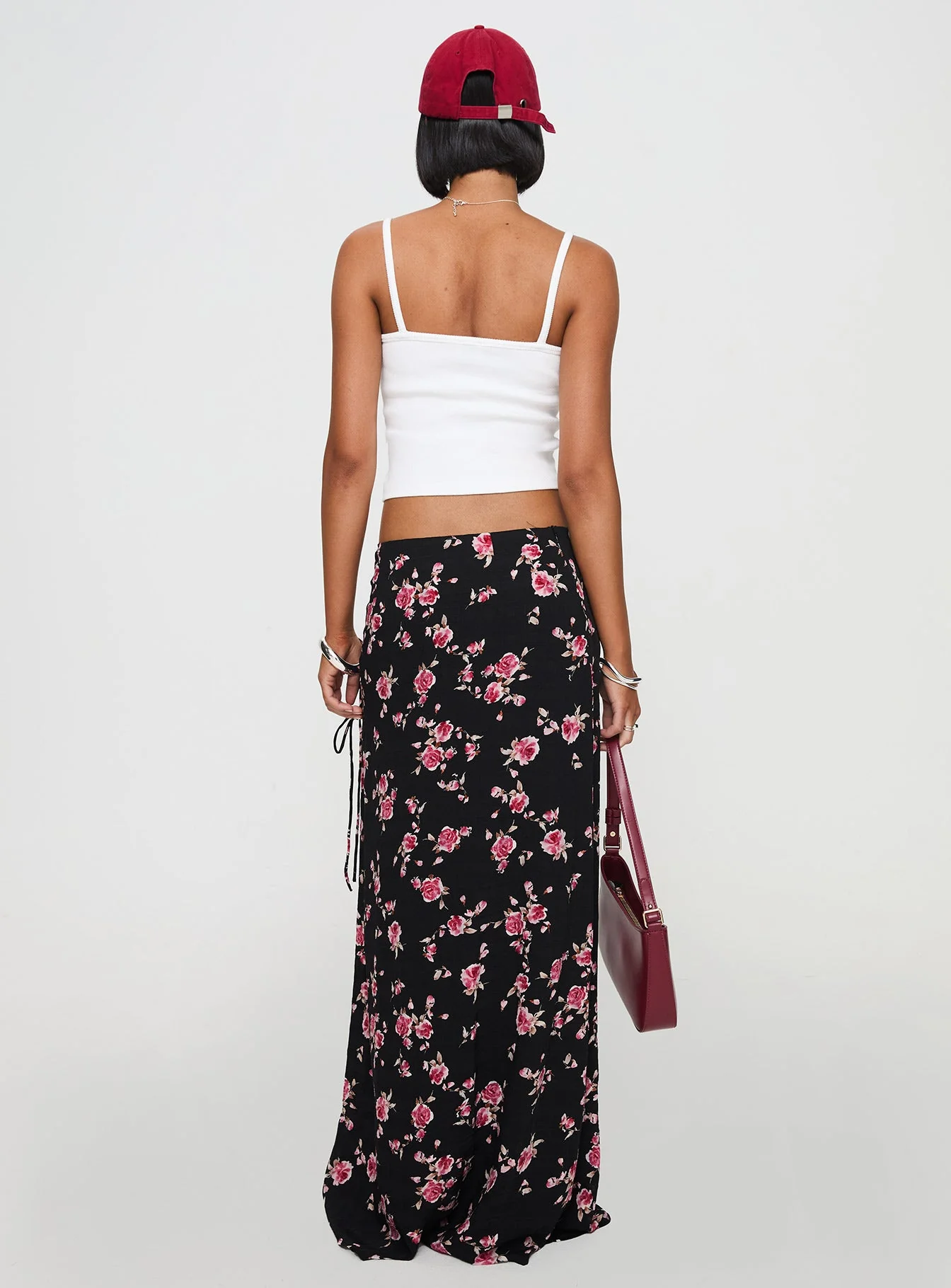 Rhomana Maxi Skirt Black Floral - Image 5