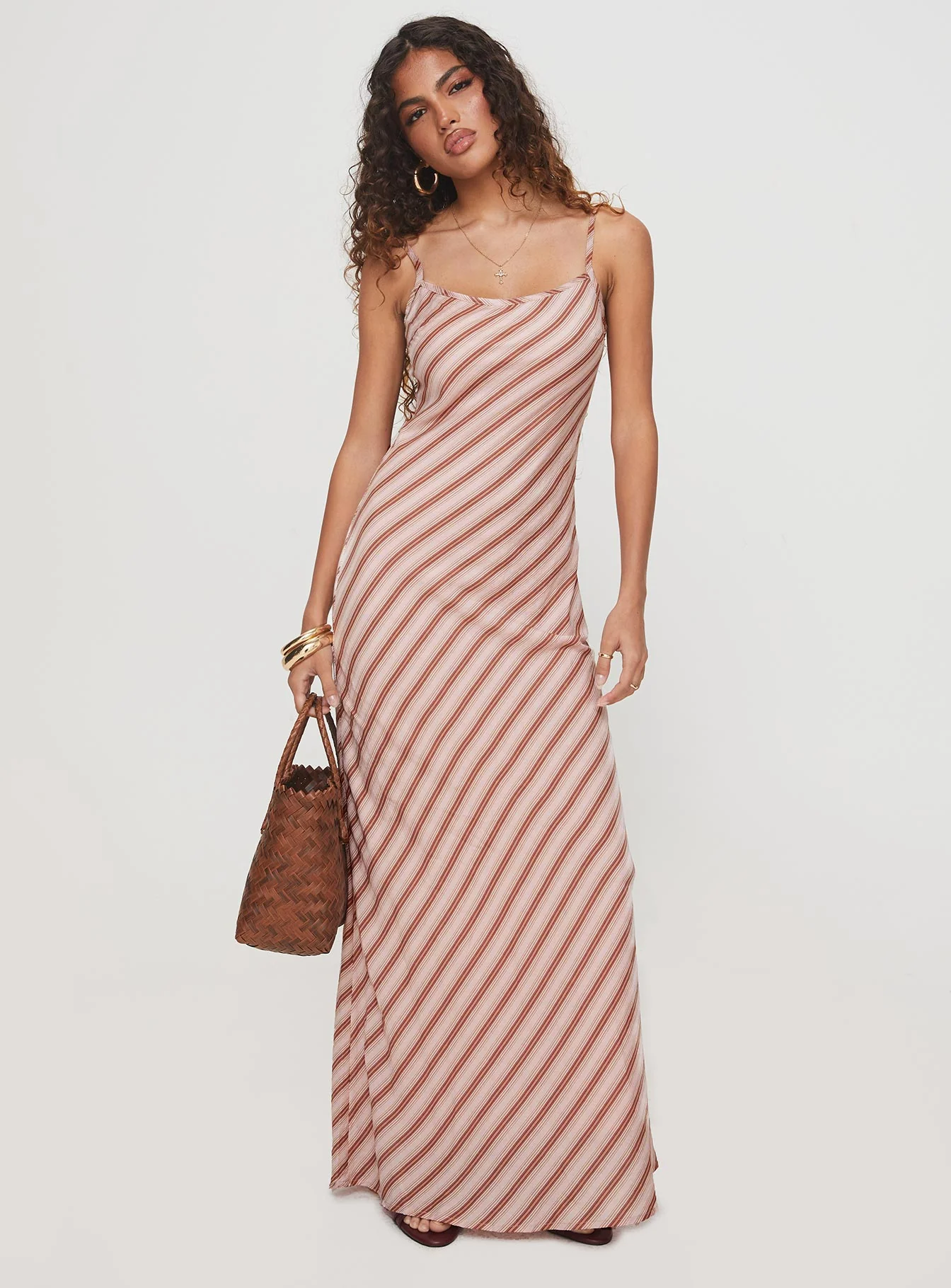 Rianne Maxi Dress Pink Stripe - Image 2