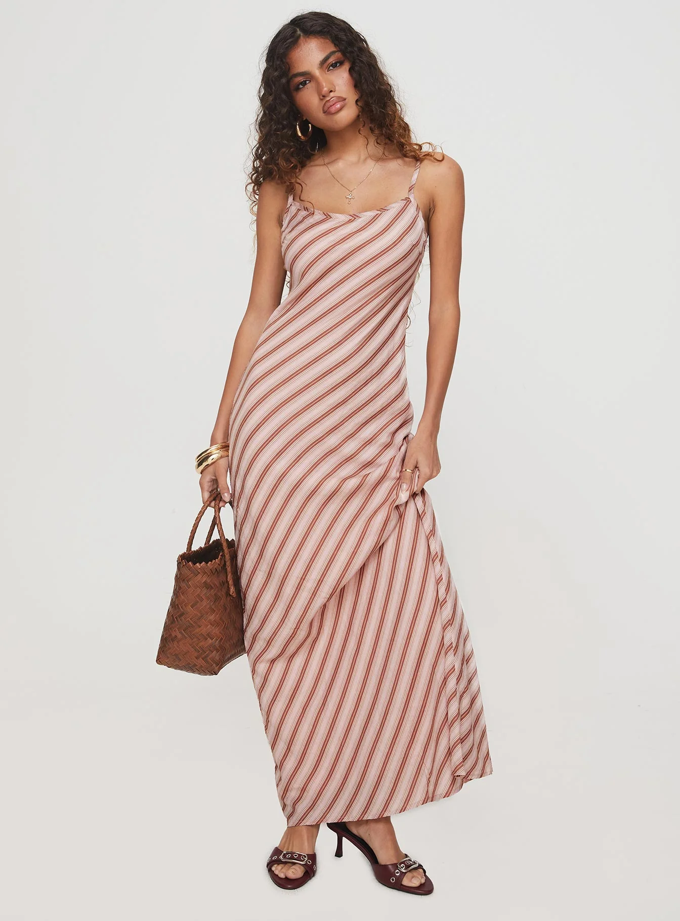 Rianne Maxi Dress Pink Stripe - Image 3