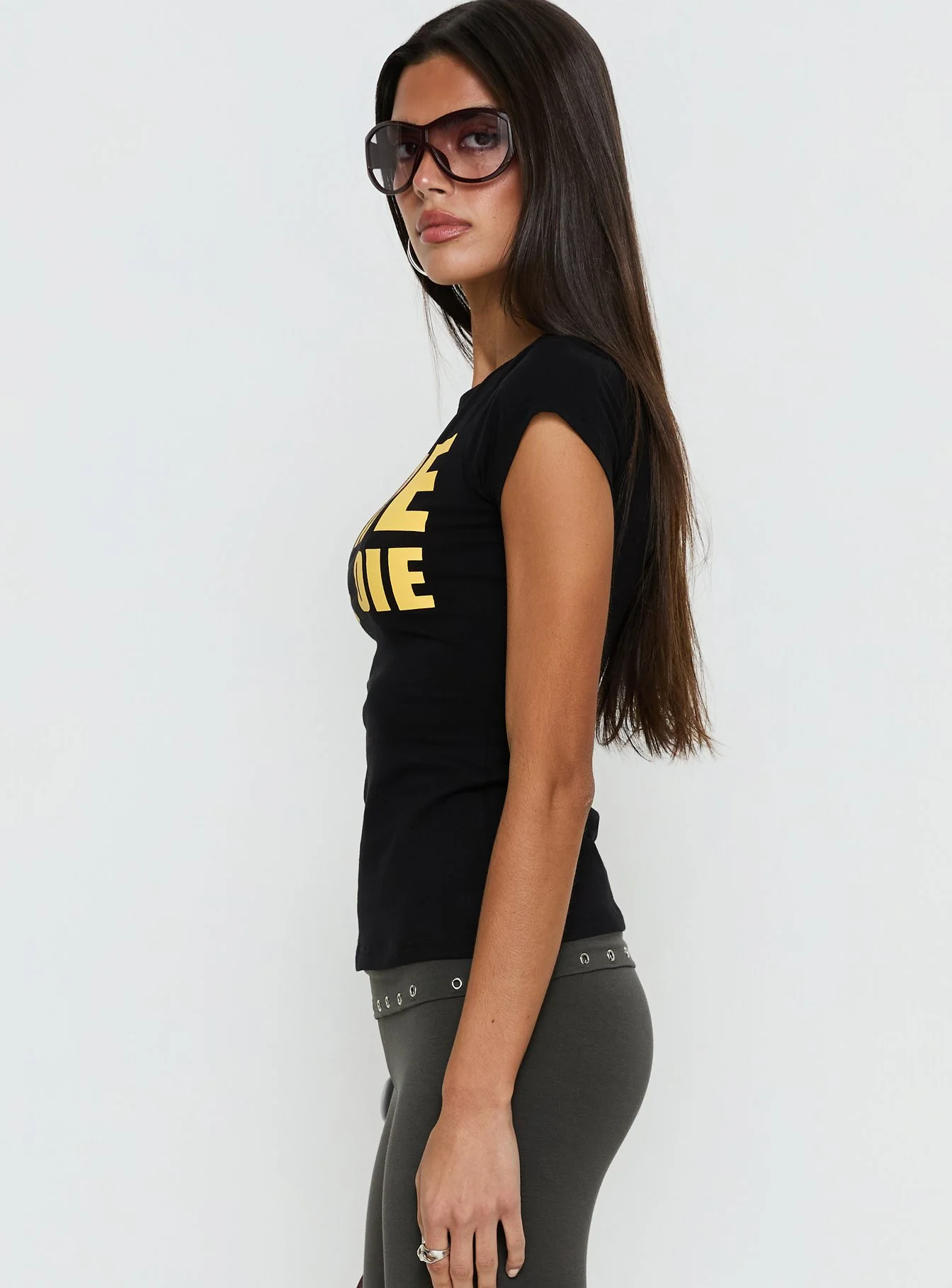 Ride Or Die Graphic Top Black / Yellow - Image 4