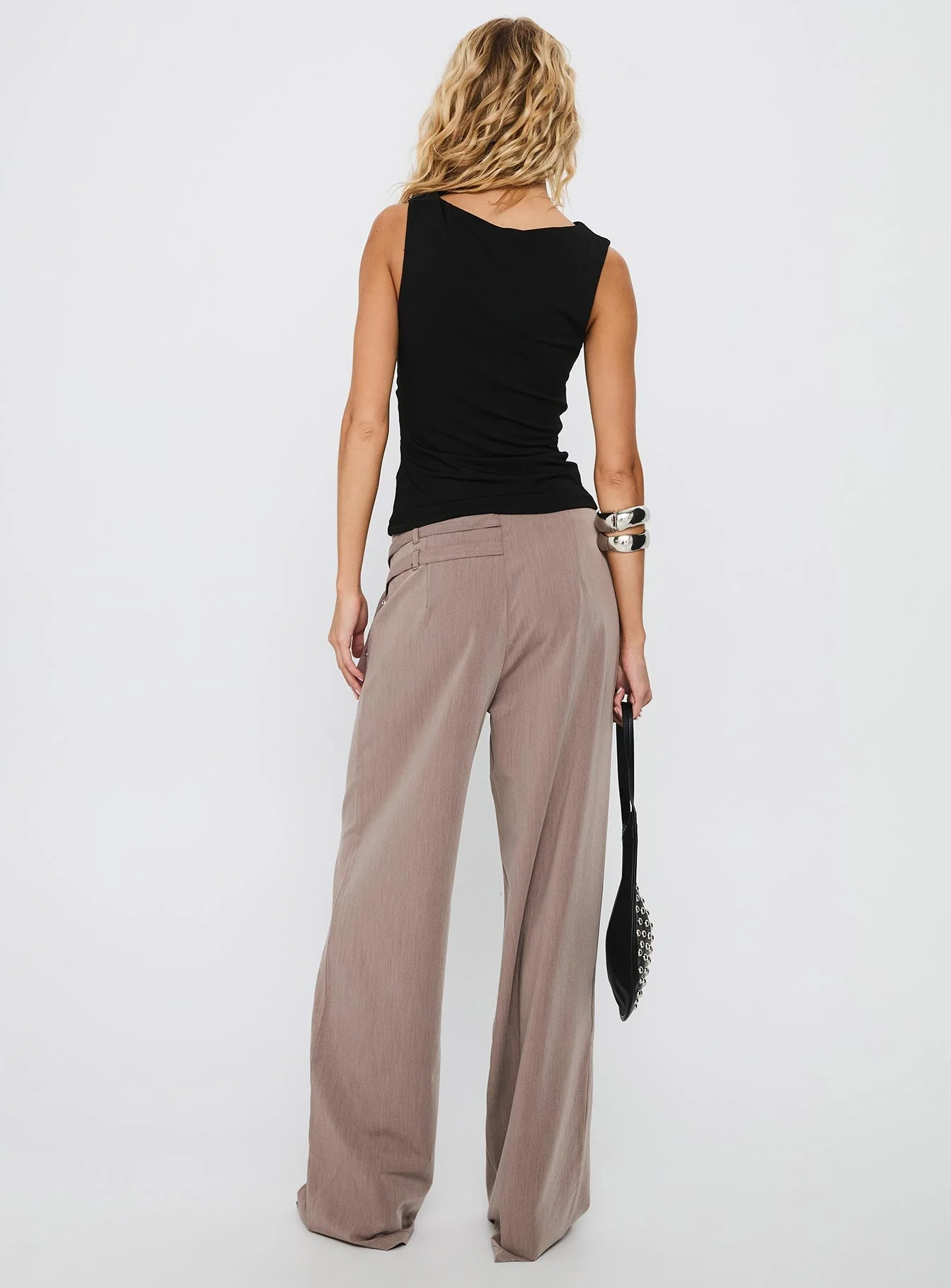 Rinah Belted Pants Brown - Image 5
