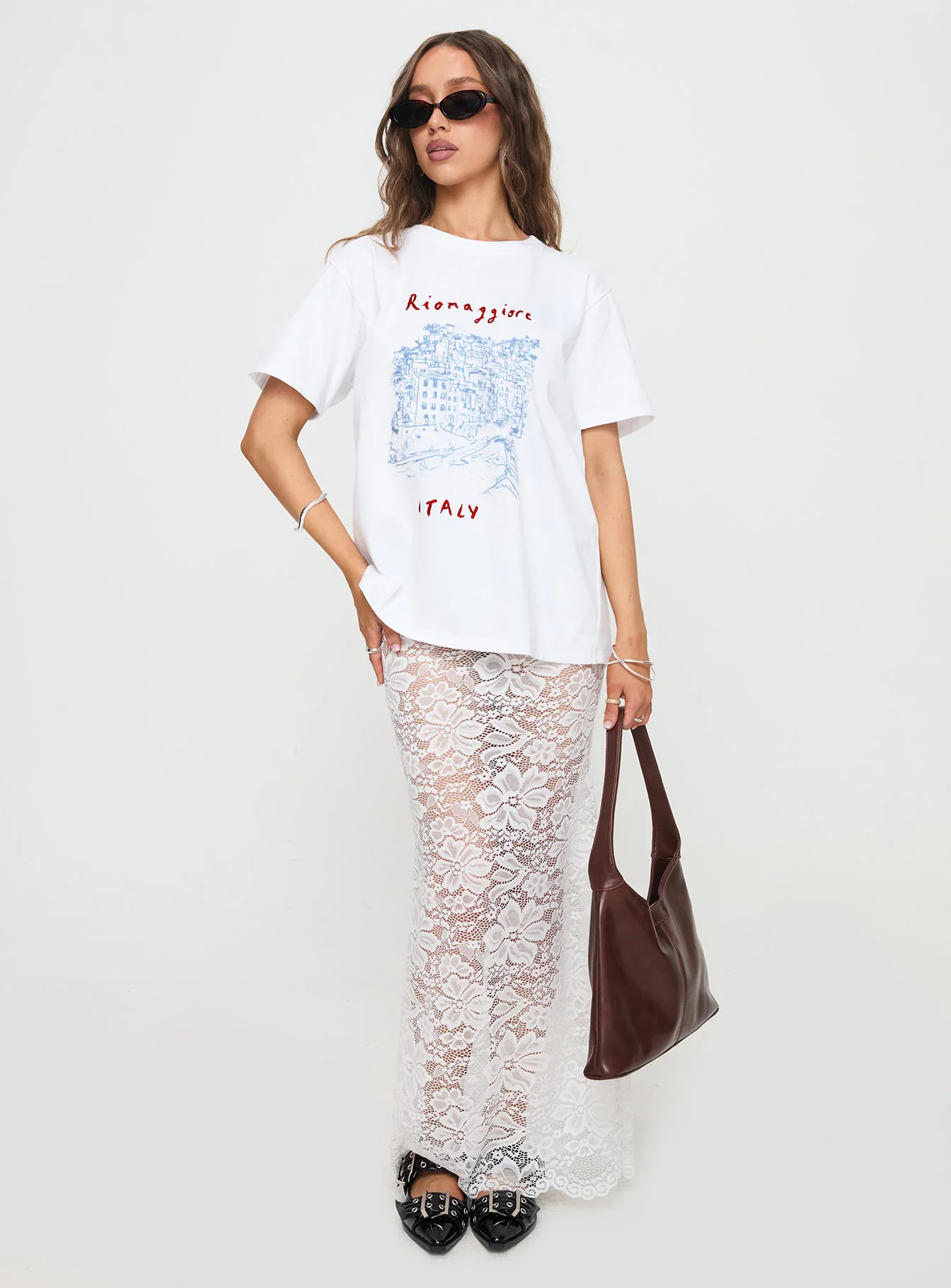 Riomaggiore Oversized Tee White - Image 3