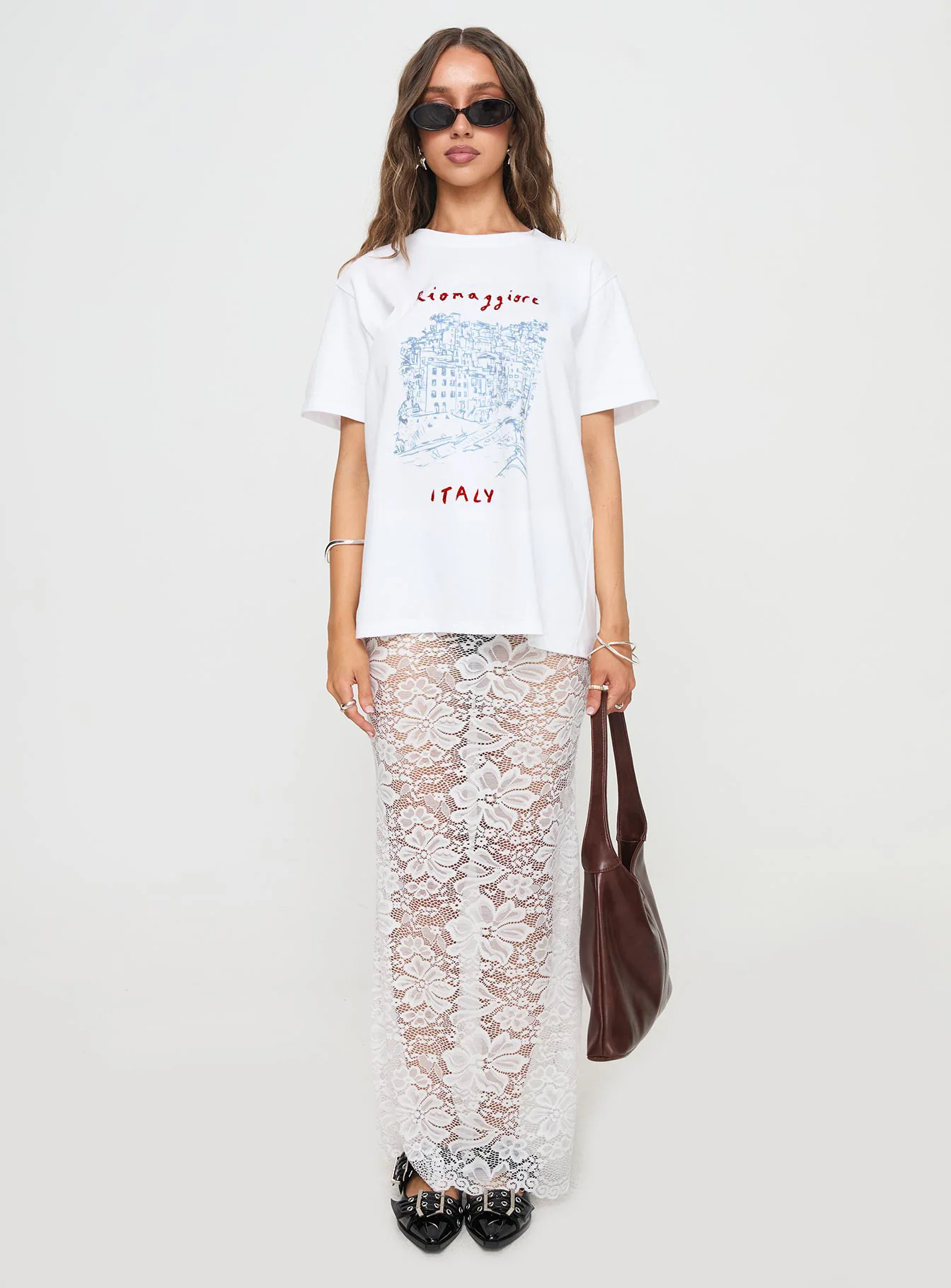 Riomaggiore Oversized Tee White - Image 7