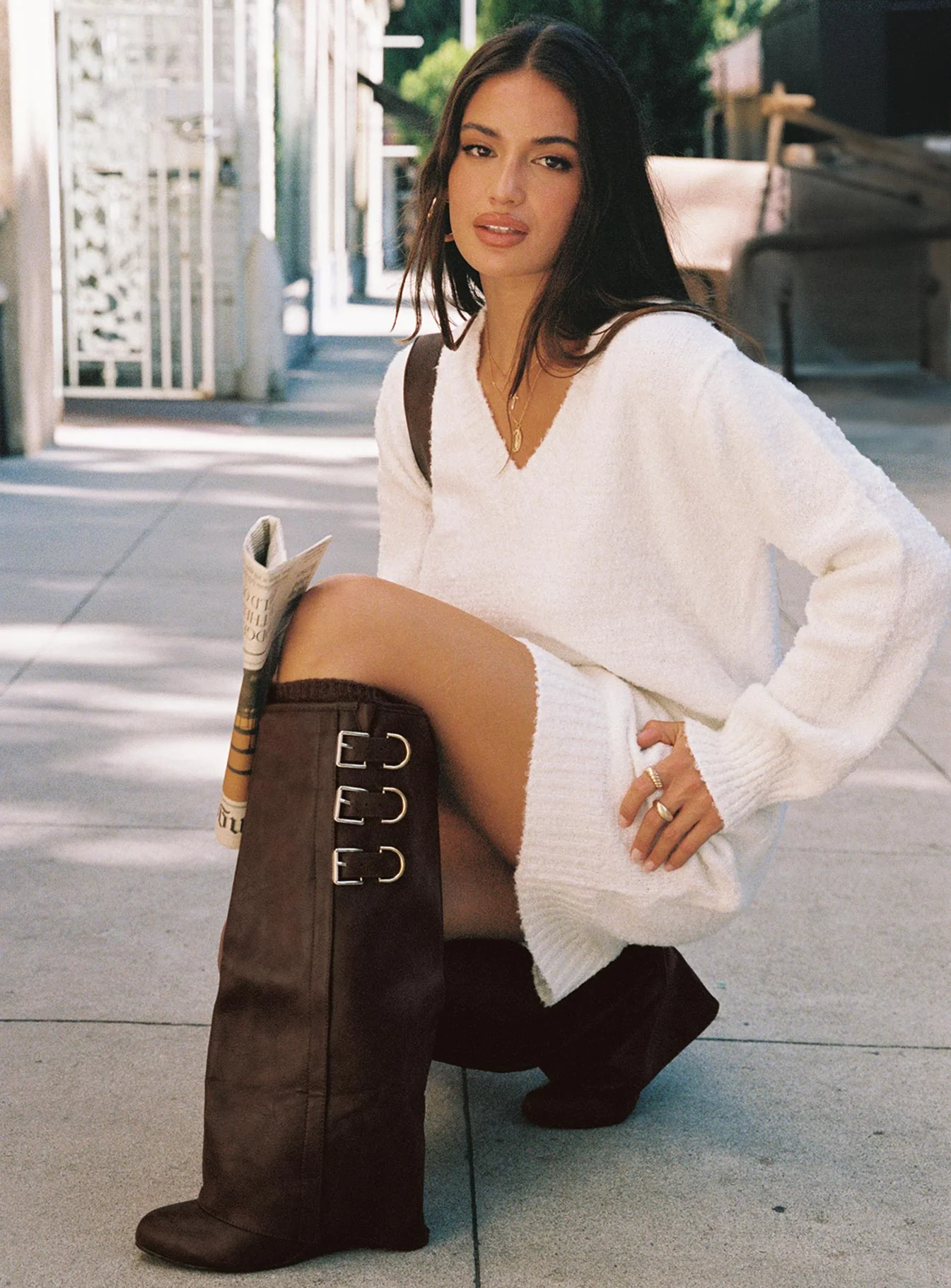 Ritz Knee High Boots Brown - Image 5