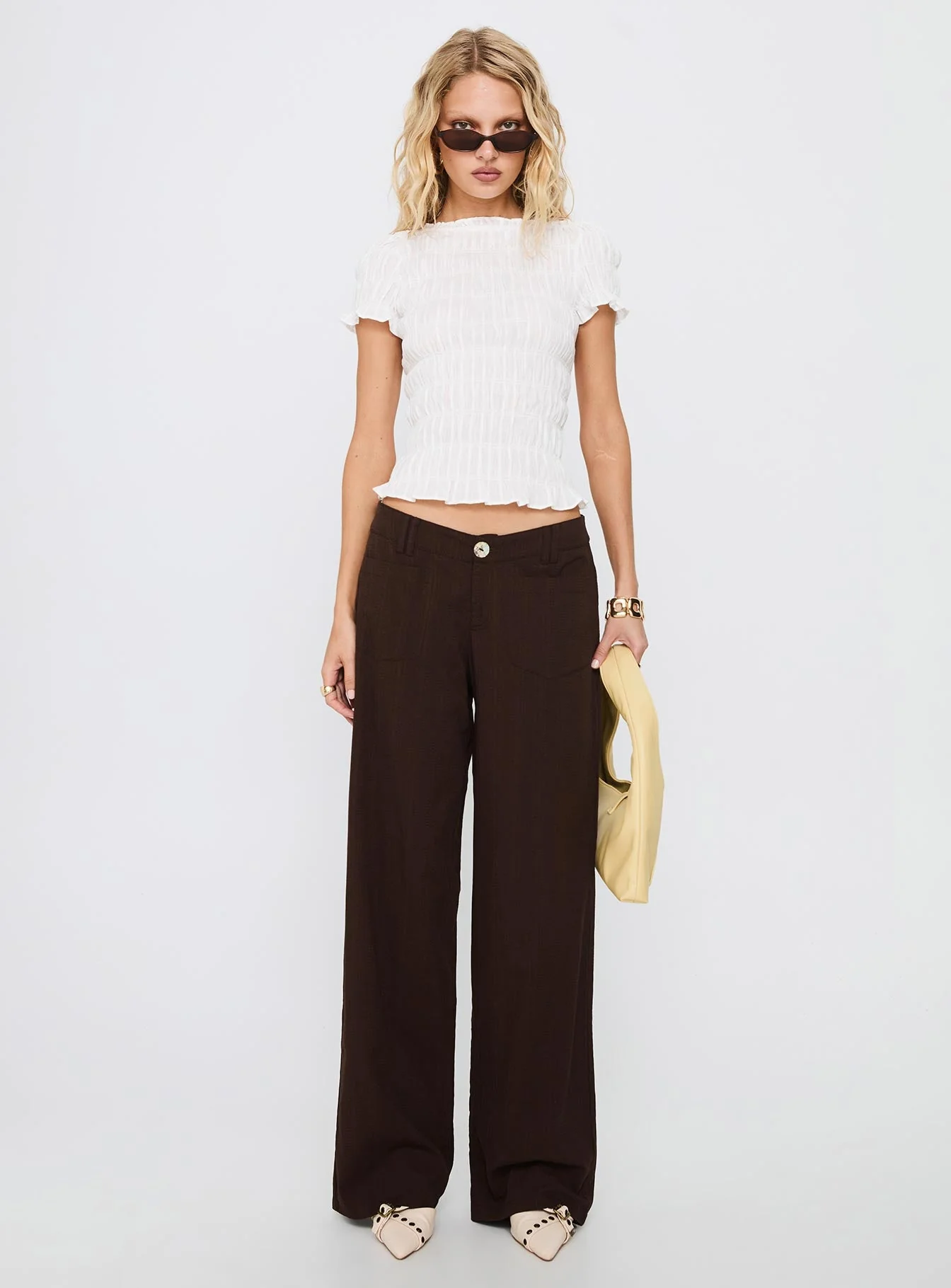 Romelle Shirred Top White - Image 7