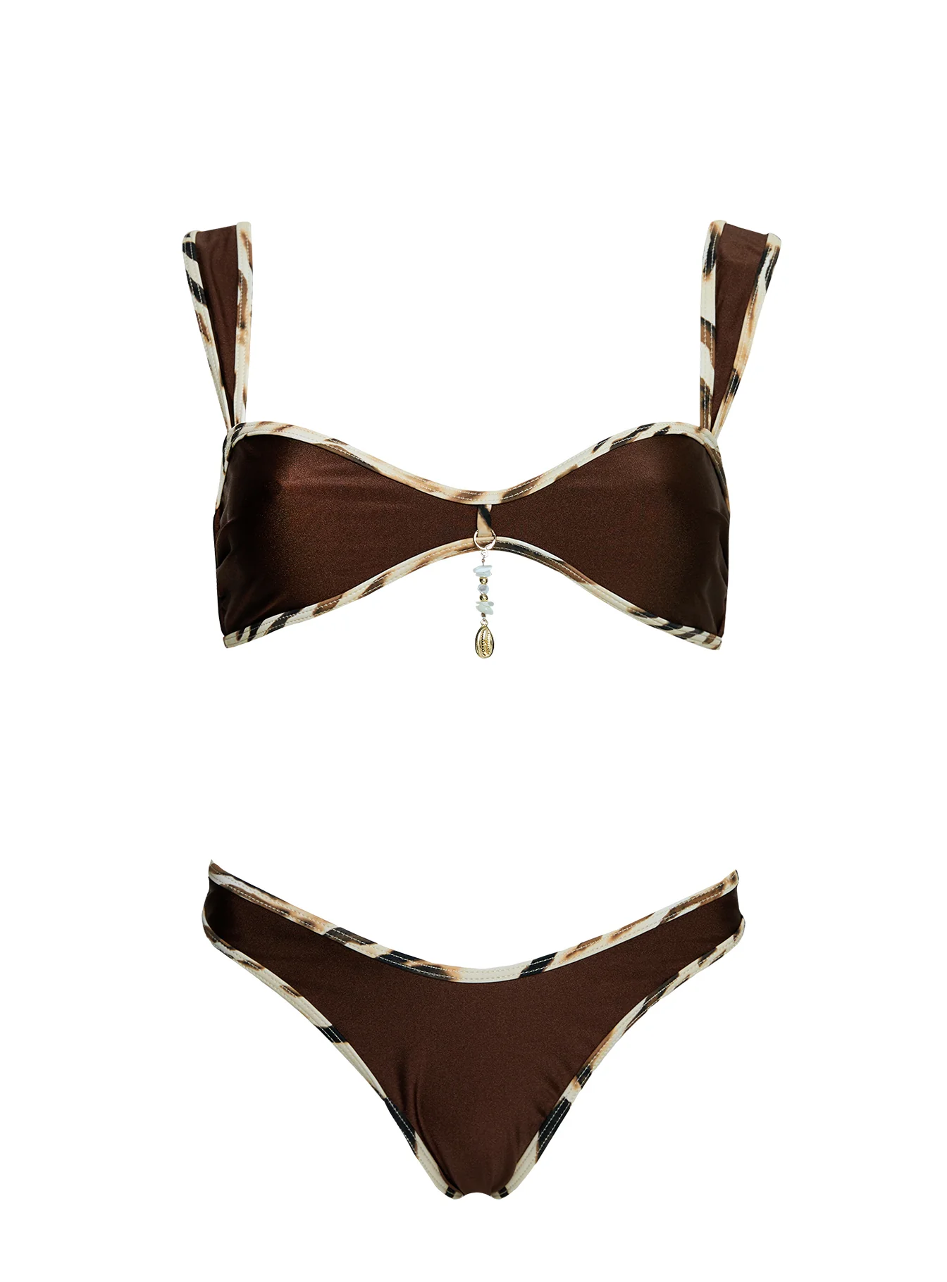 Romola Cheeky Bikini Bottom Brown Multi - Image 5